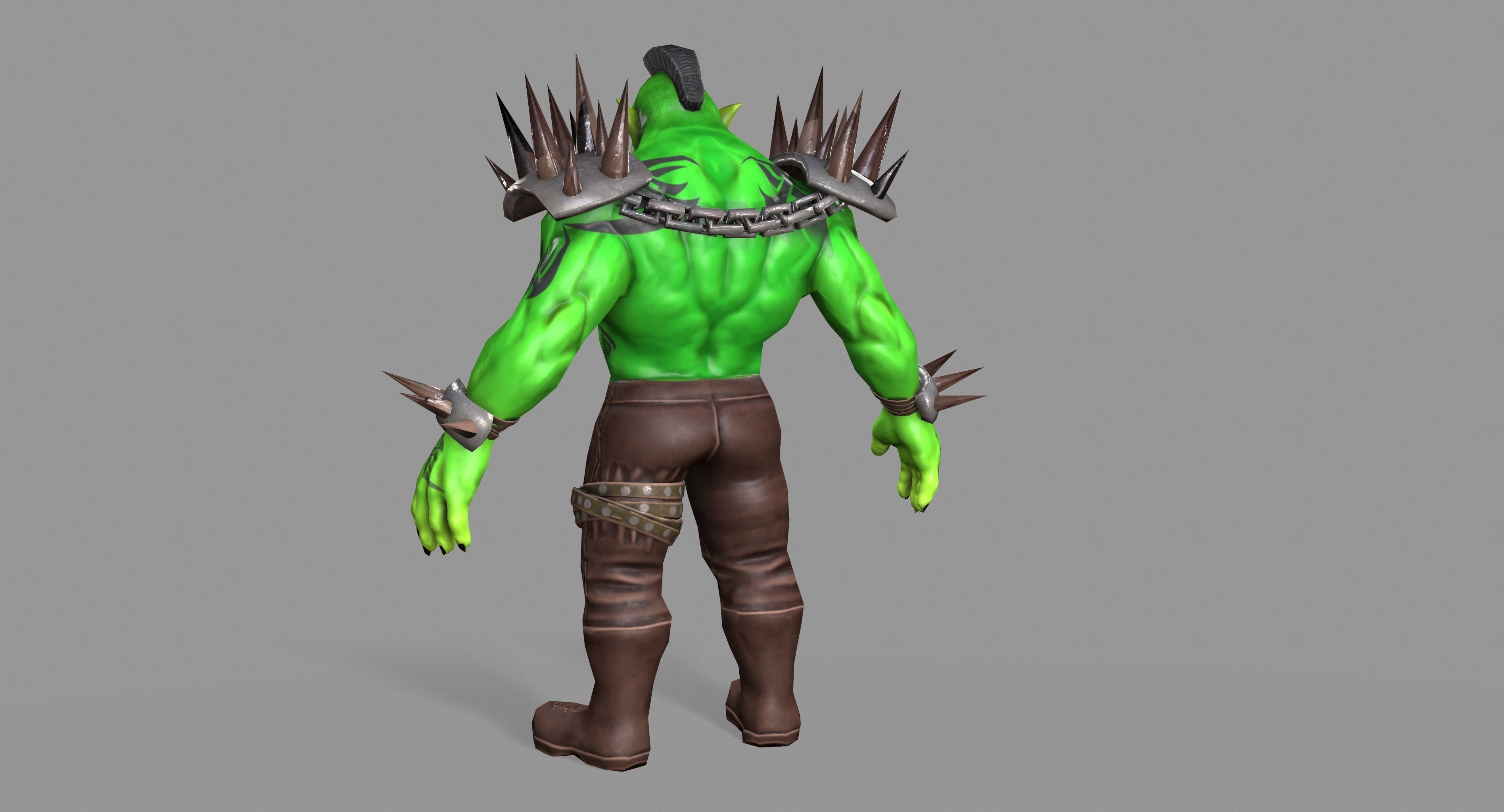 Orc Monster Low-poly 3D model_12