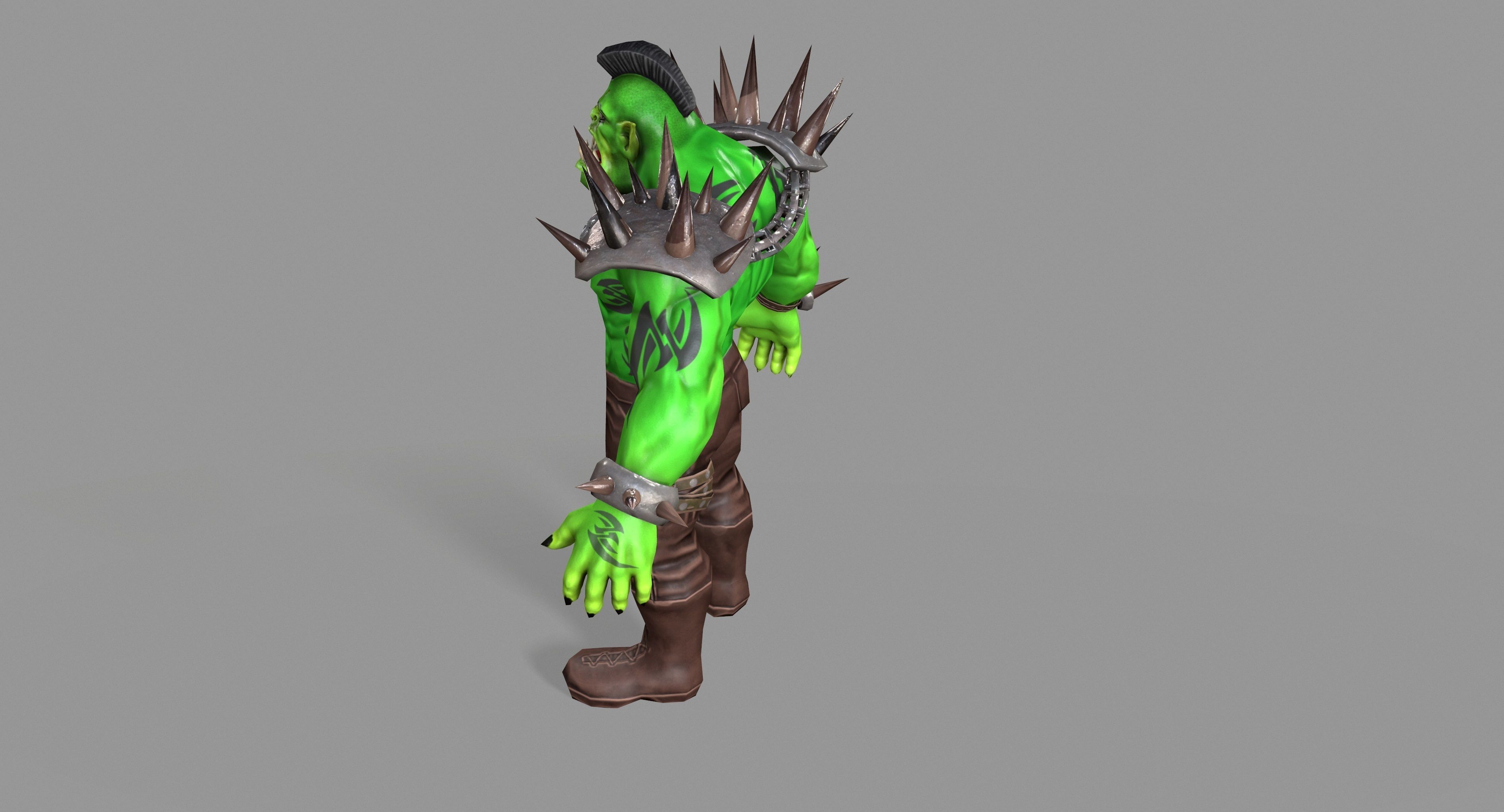 Orc Monster Low-poly 3D model_28