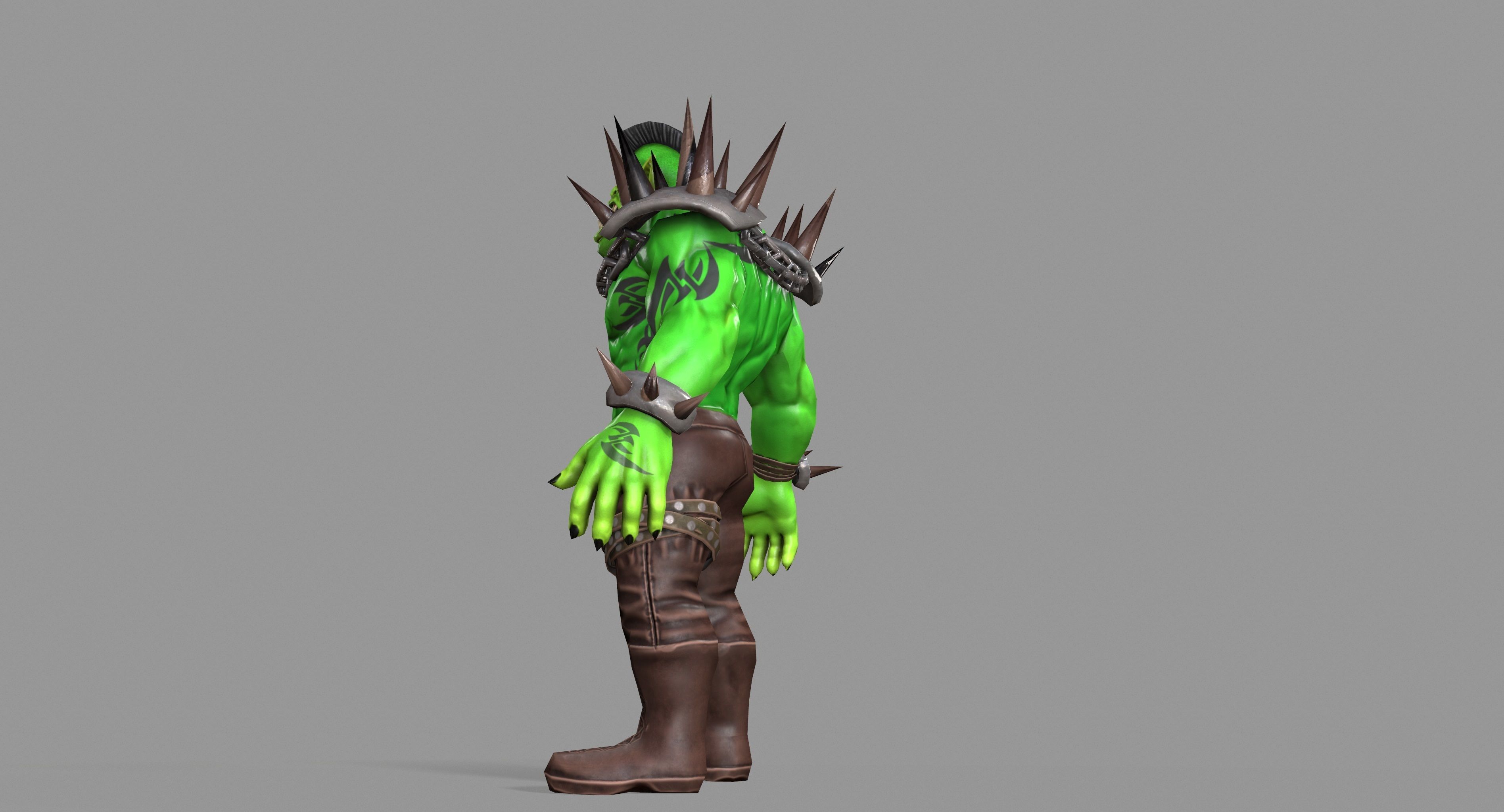 Orc Monster Low-poly 3D model_46