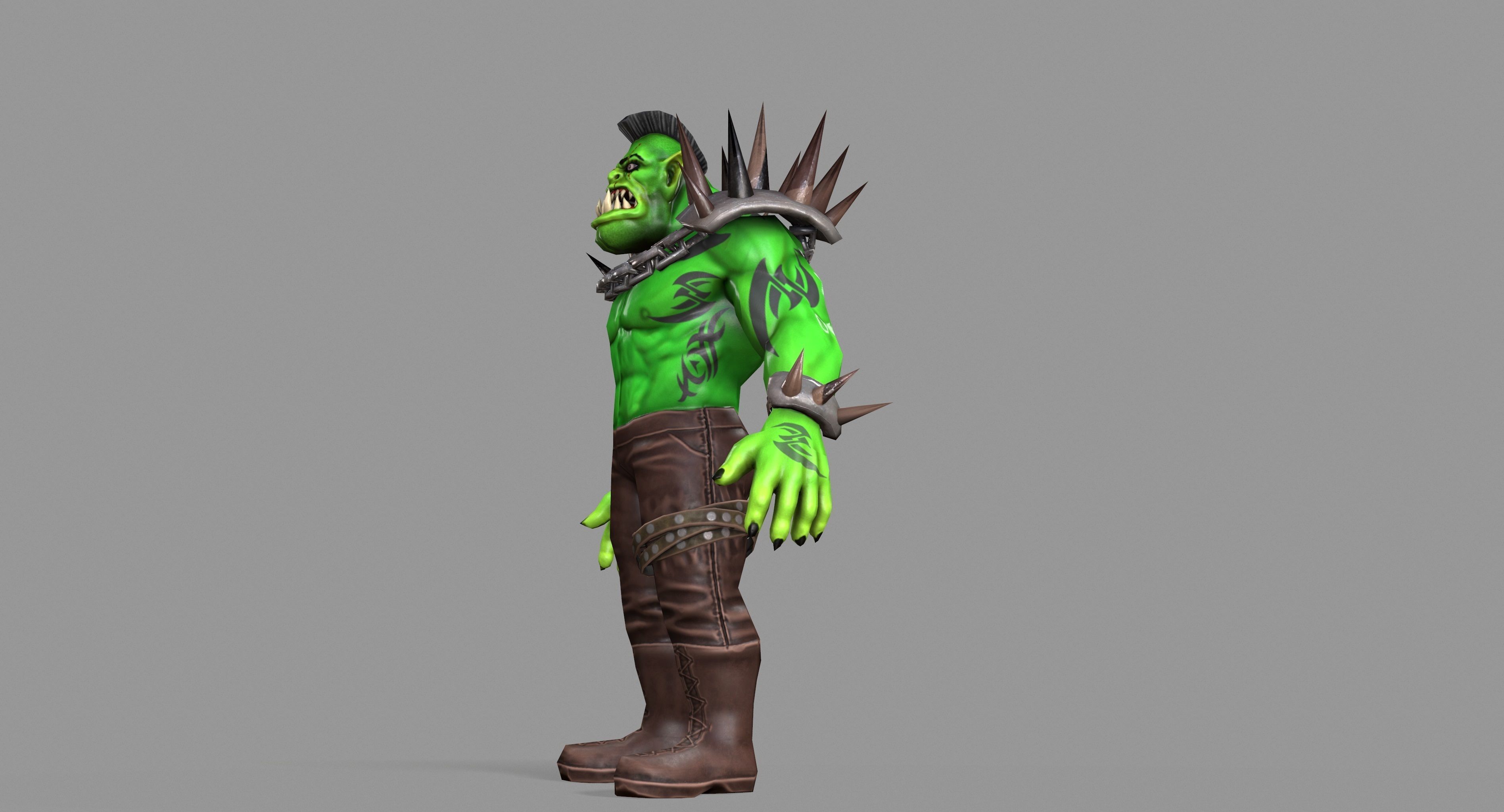 Orc Monster Low-poly 3D model_47