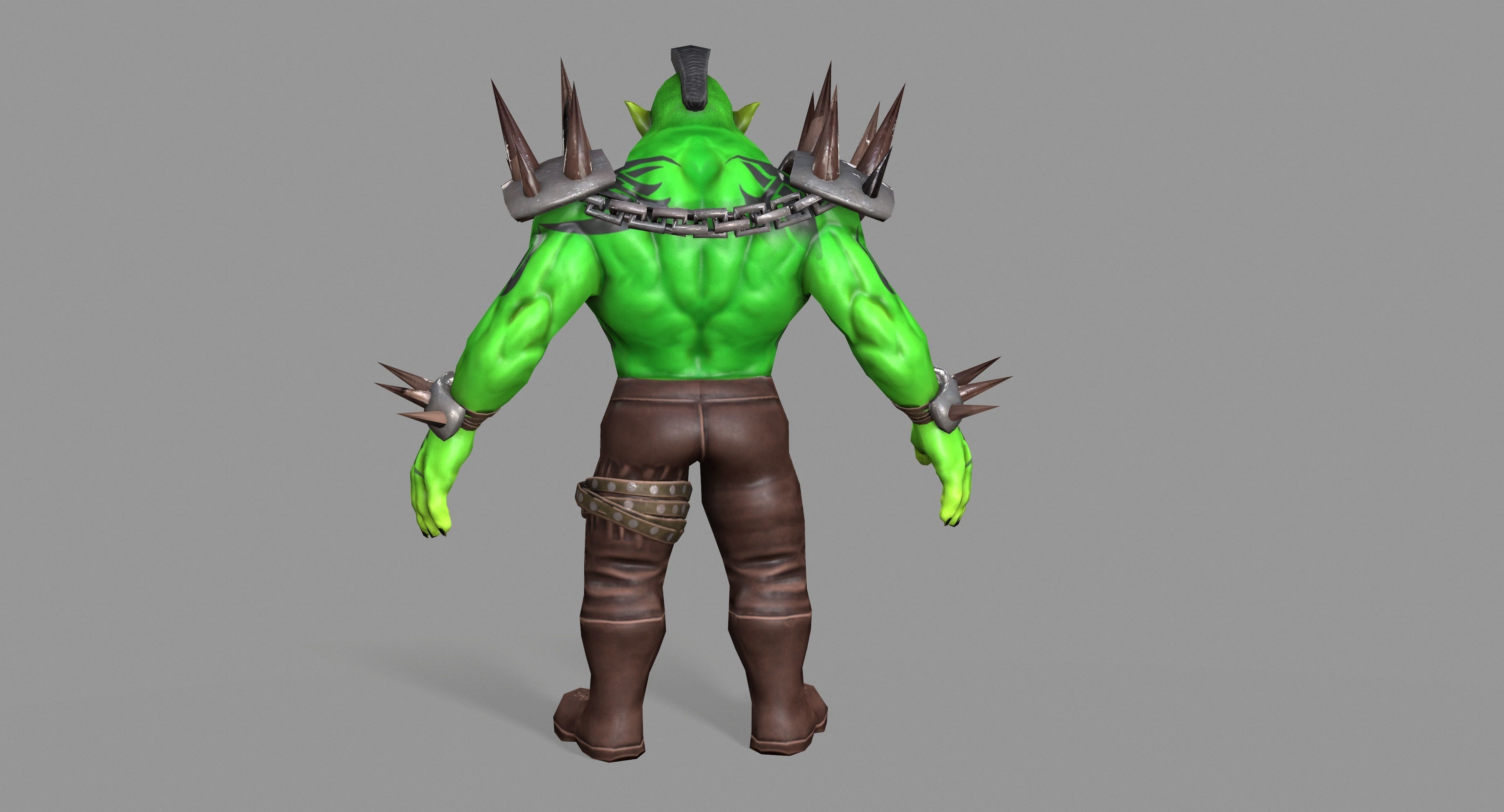 Orc Monster Low-poly 3D model_11