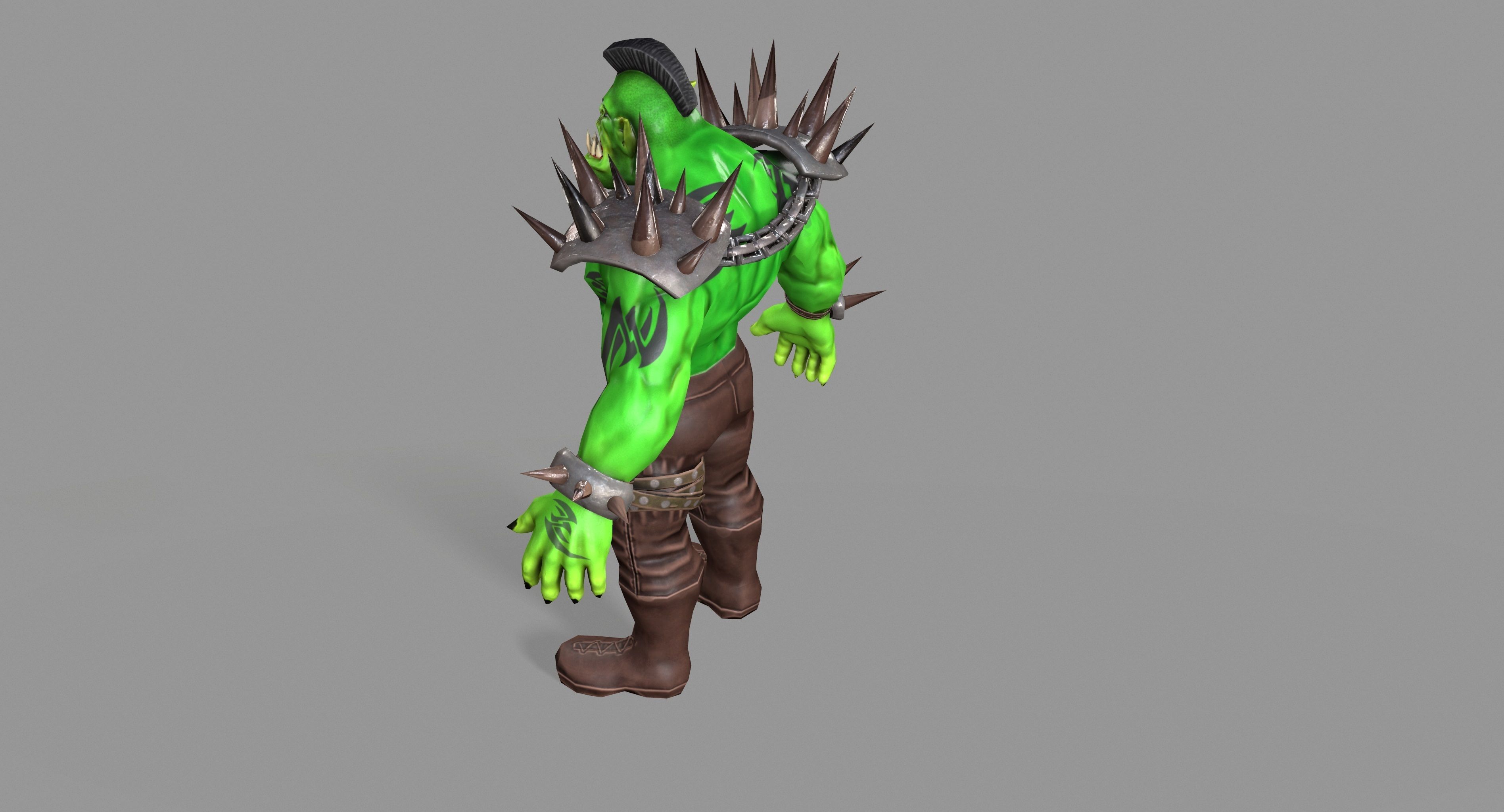Orc Monster Low-poly 3D model_27