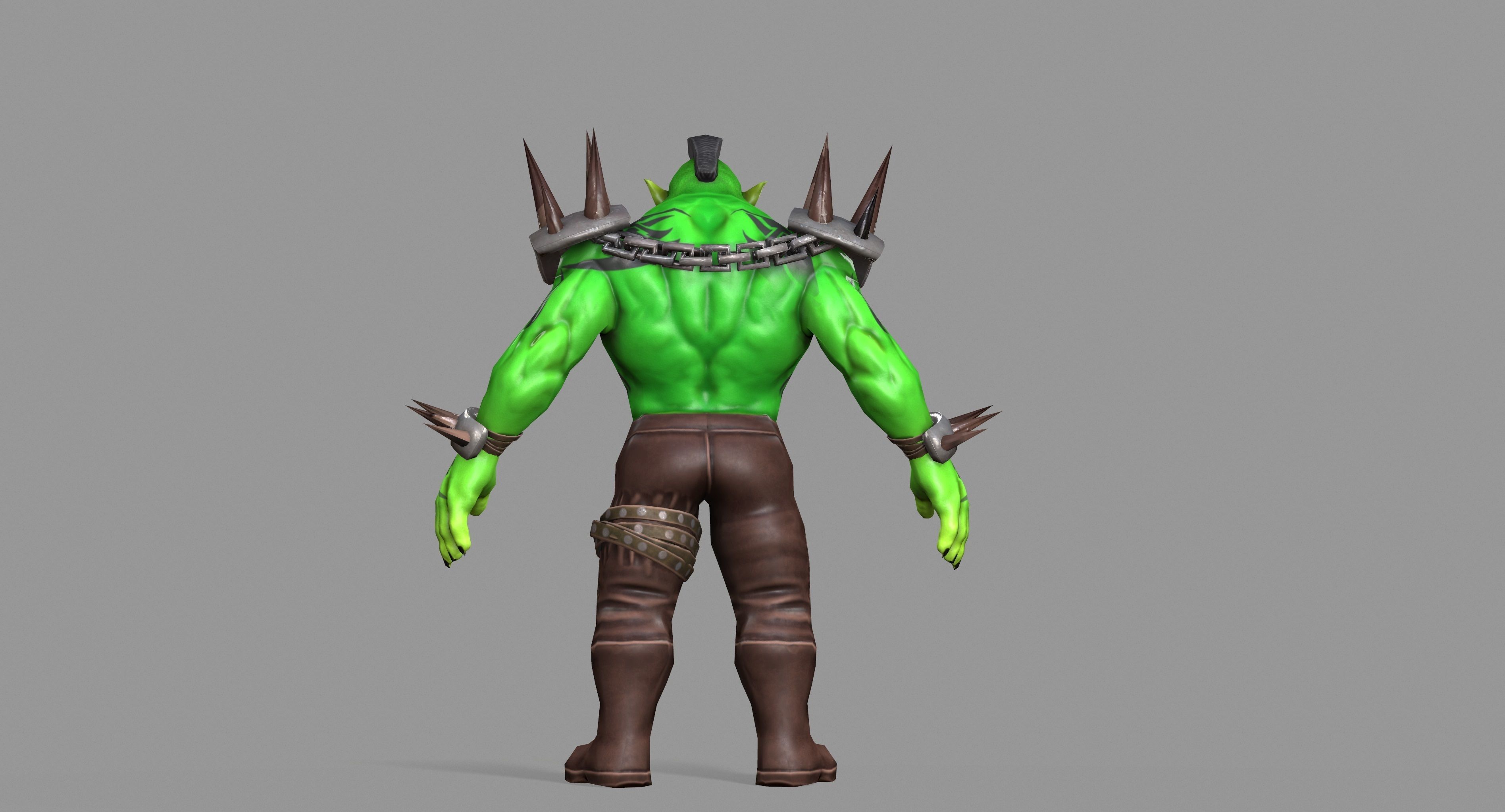 Orc Monster Low-poly 3D model_42