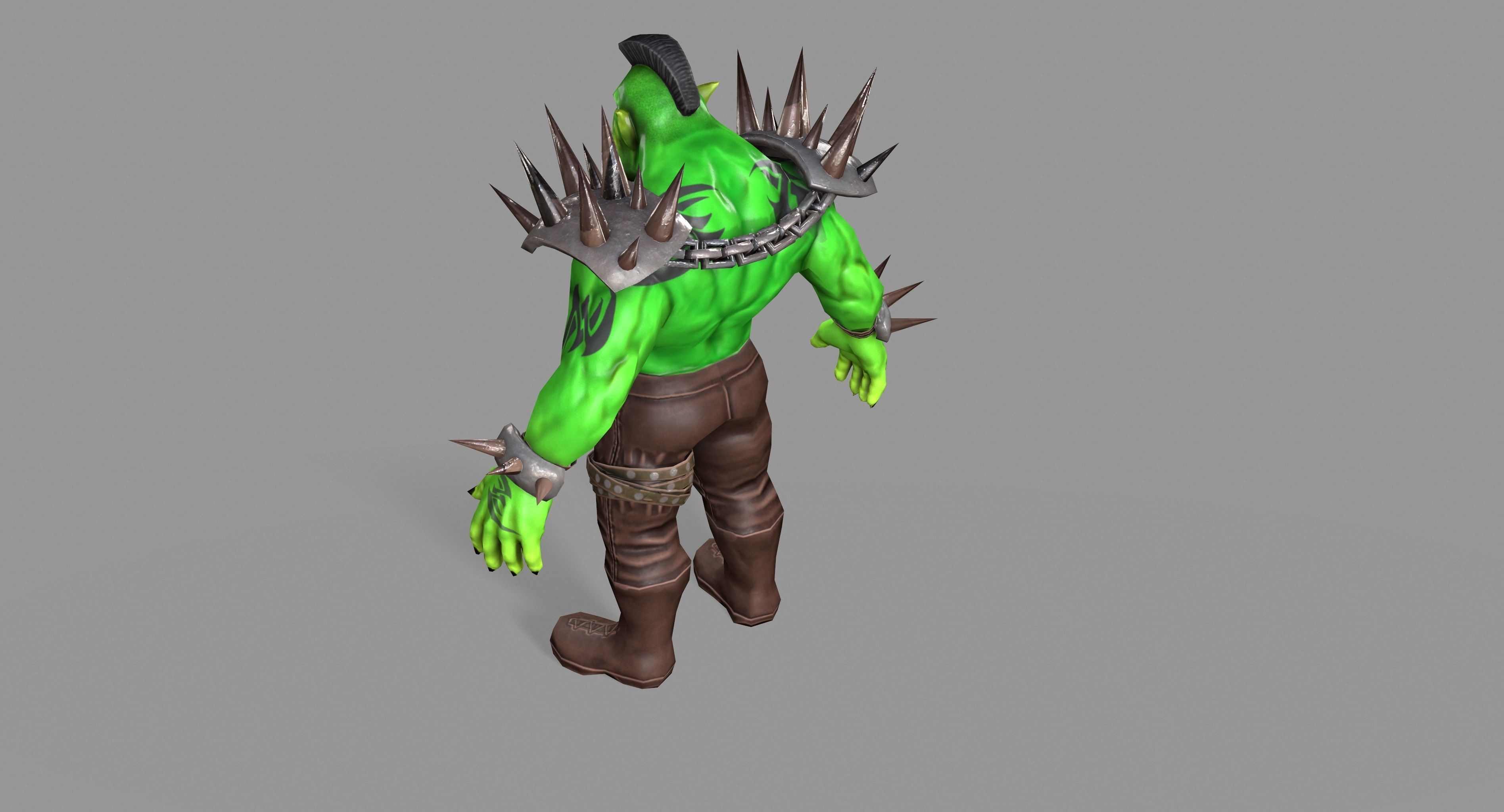 Orc Monster Low-poly 3D model_26