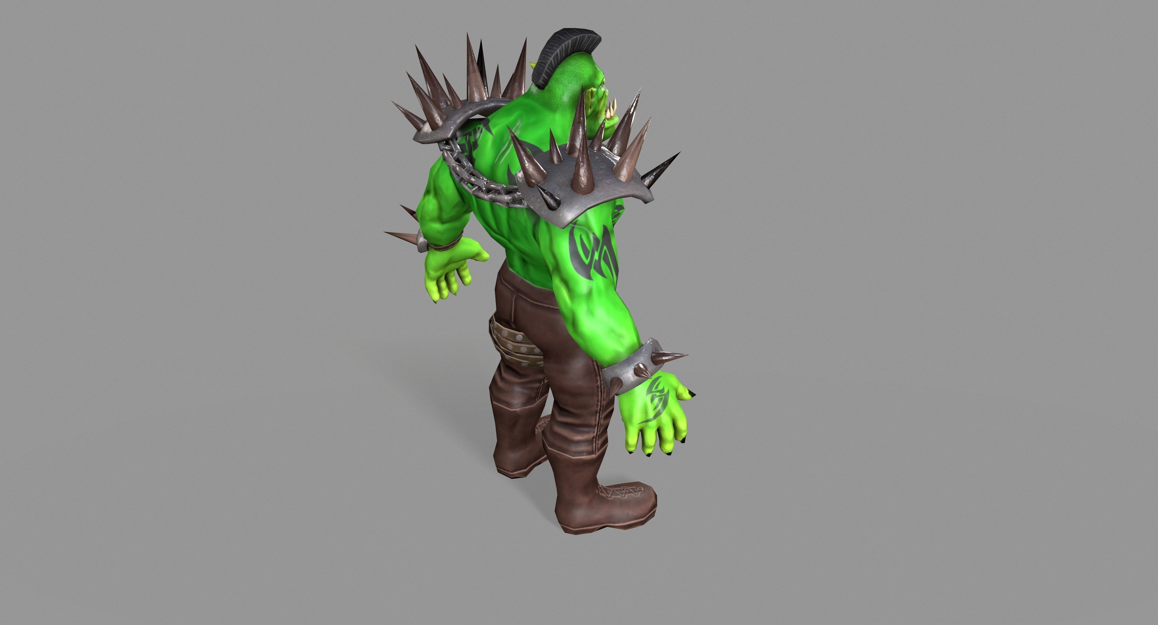 Orc Monster Low-poly 3D model_22