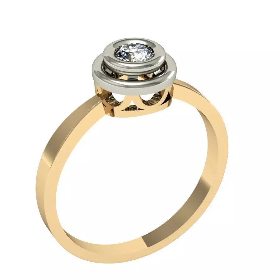 engagement ring  3D print model_0