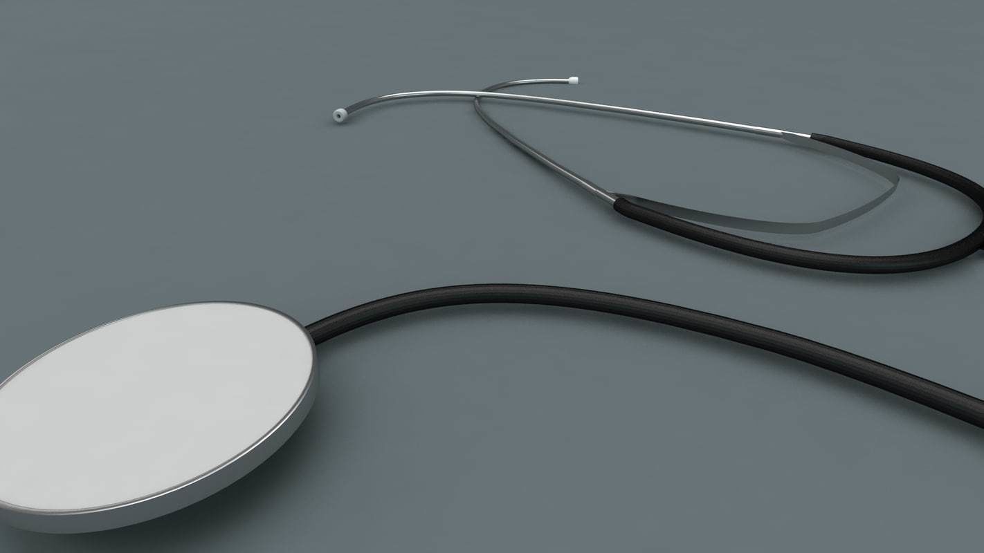 Stethoscope medical 3D model_1