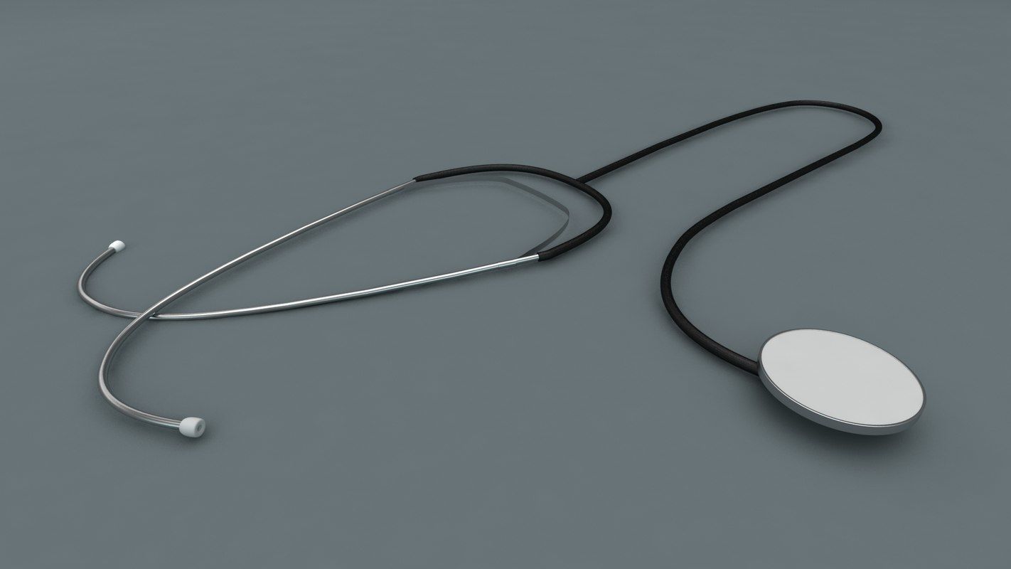 Stethoscope medical 3D model_5