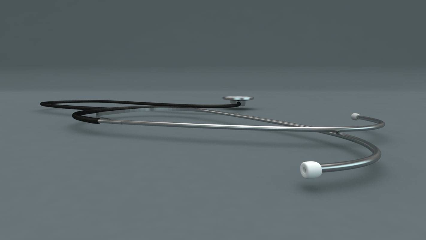 Stethoscope medical 3D model_4
