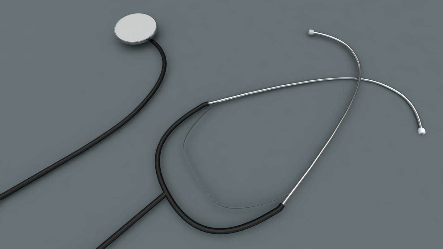 Stethoscope medical 3D model_3