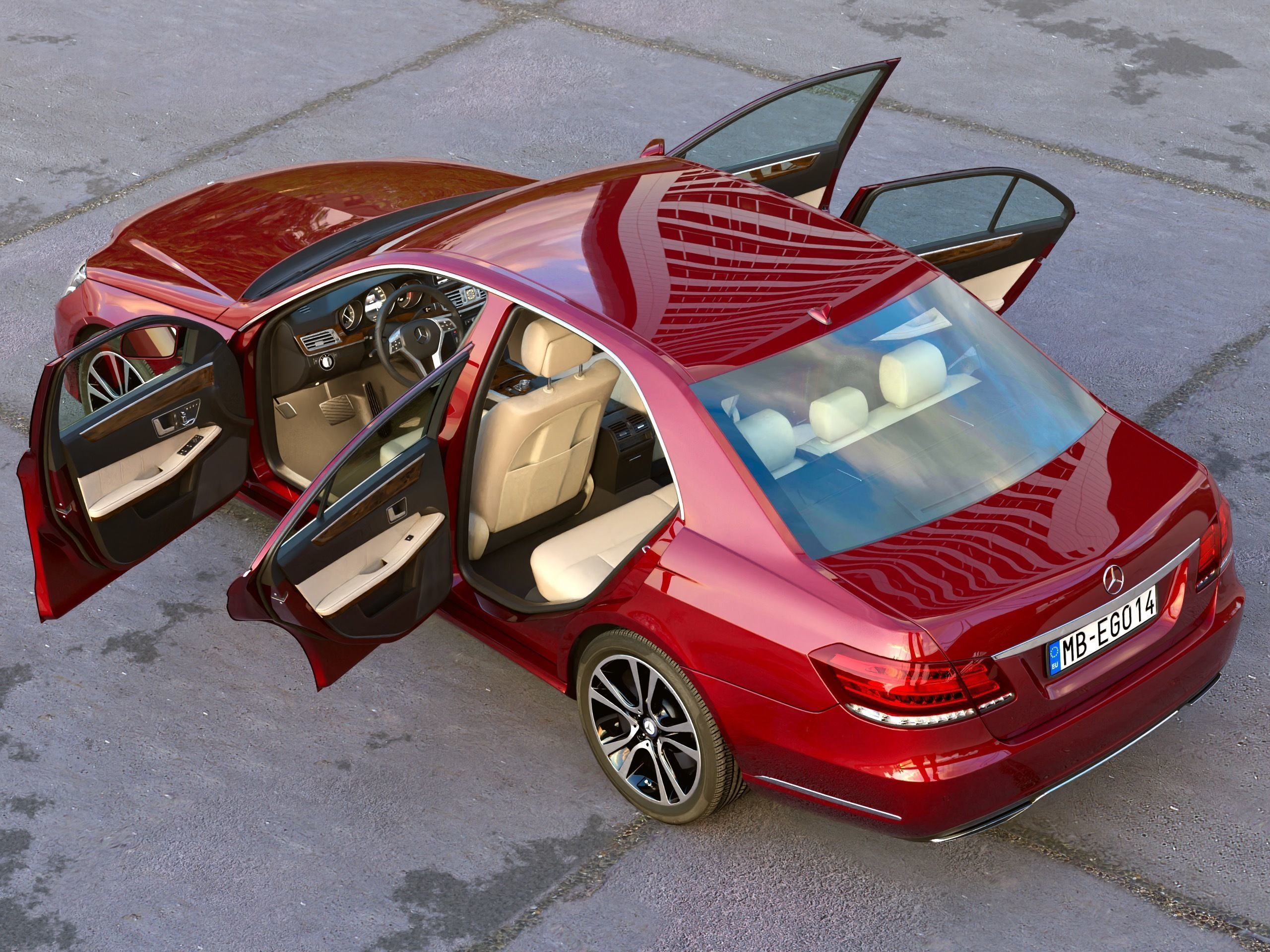 Mercedes-Benz E-Class Avantgarde 2014 3D model_6