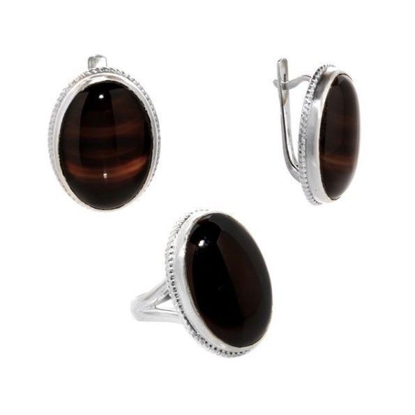 rings with round and oval  cabochon 3D print model_1