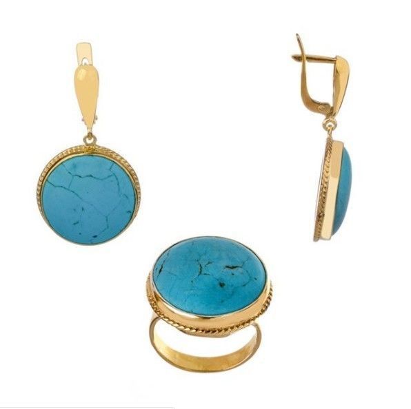 rings with round and oval  cabochon 3D print model_3