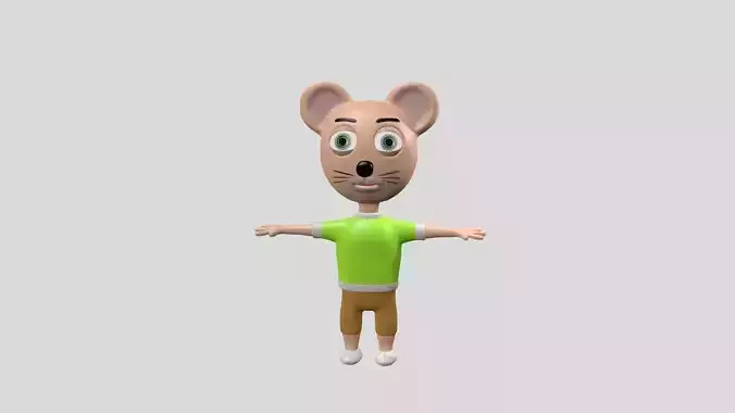 rigged mouse Free 3D model