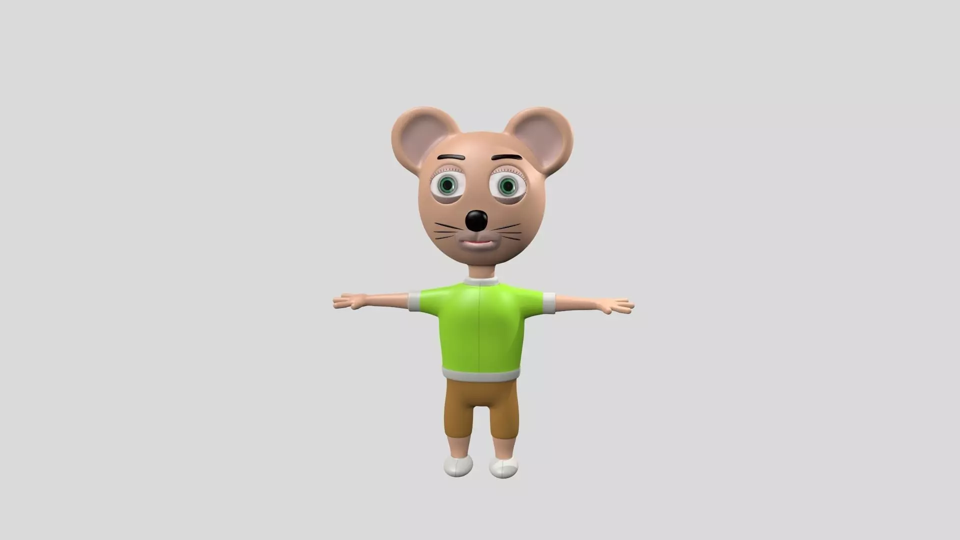 rigged mouse Free 3D model_0