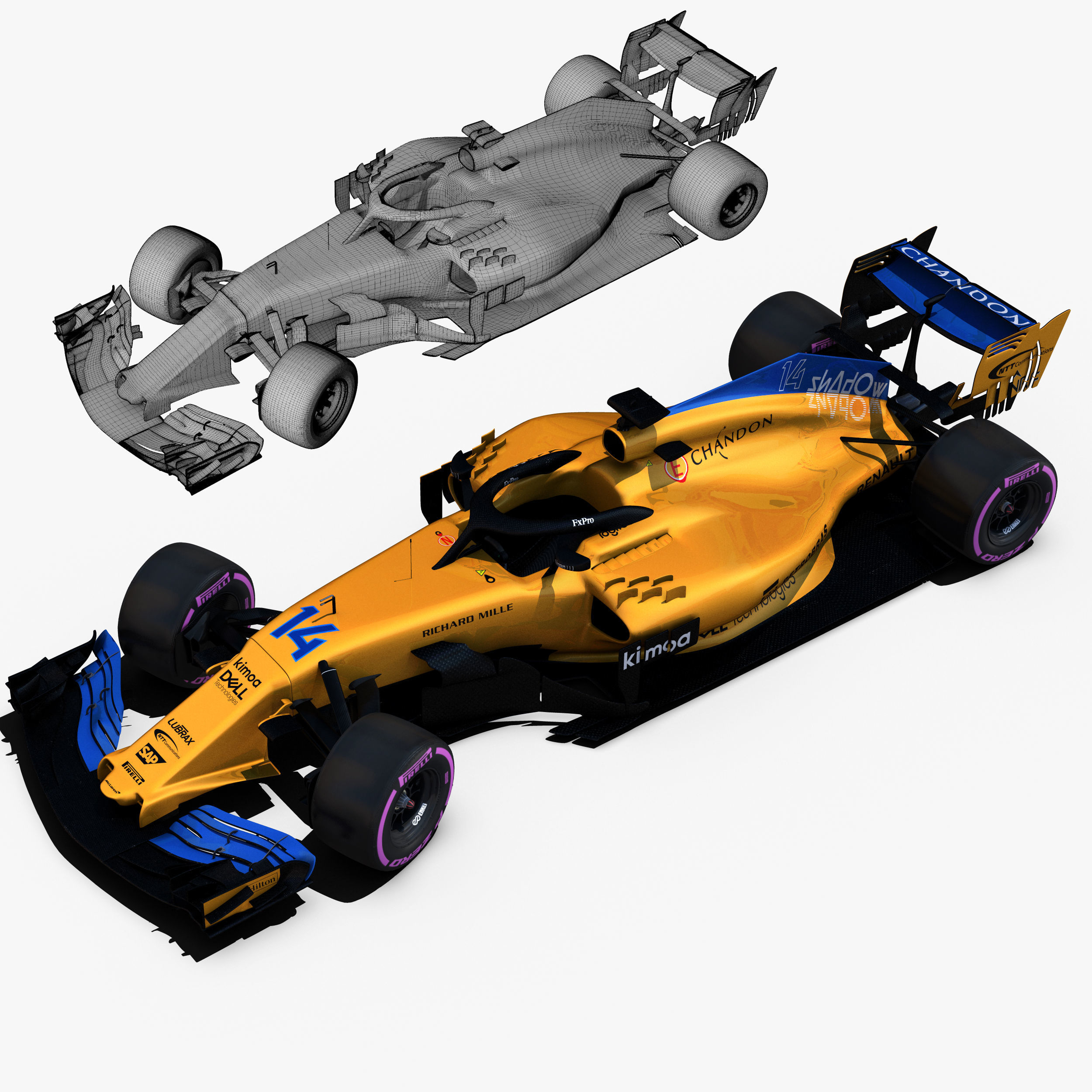 McLaren MCL33 car Low-poly 3D model_7