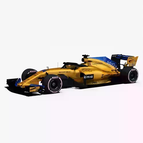 McLaren MCL33 car Low-poly 3D model McLaren MCL33 car Low-poly 3D model