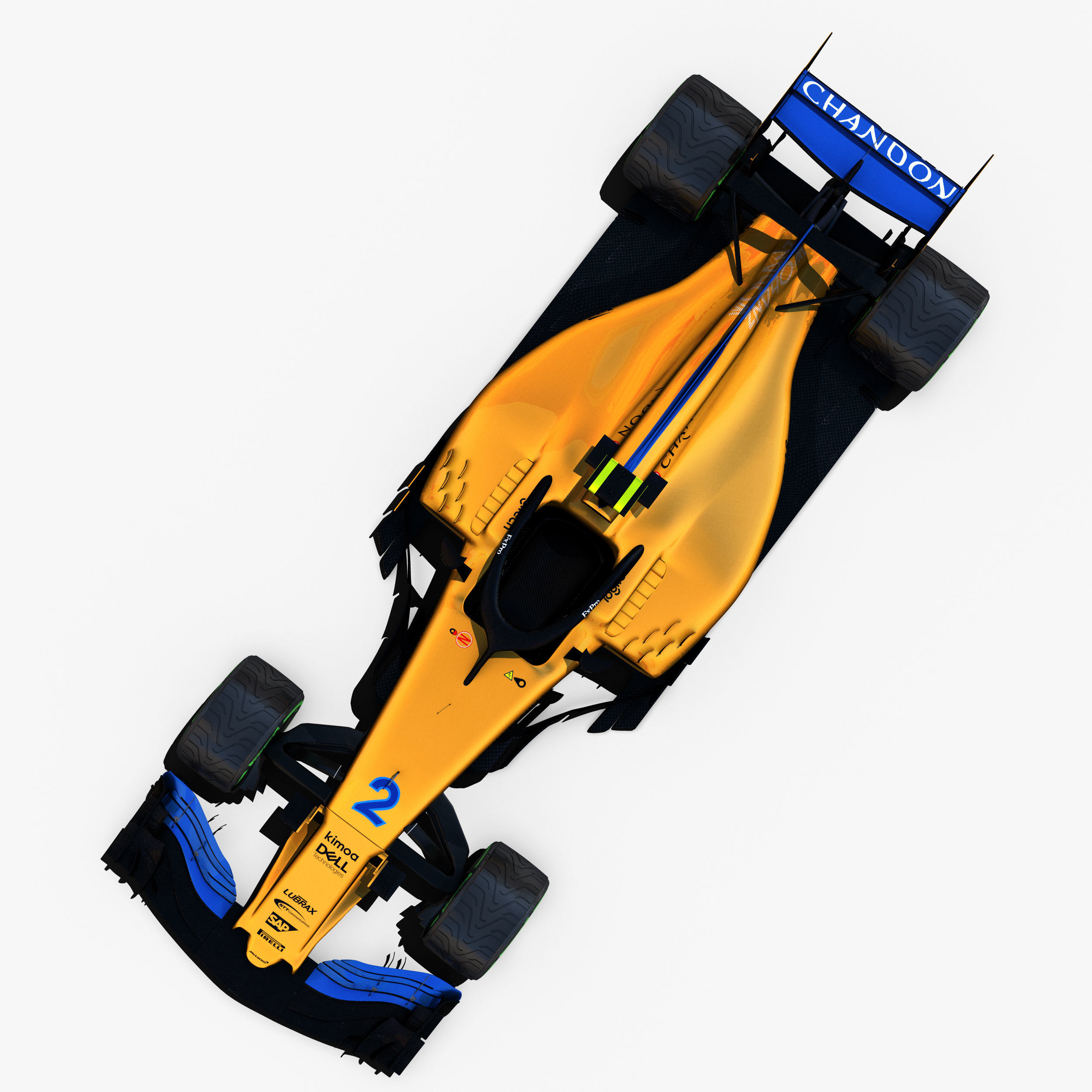 McLaren MCL33 car Low-poly 3D model_4