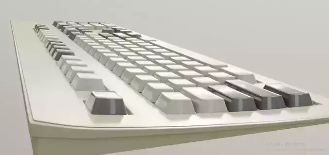 90s desktop computer keyboard model 3D model