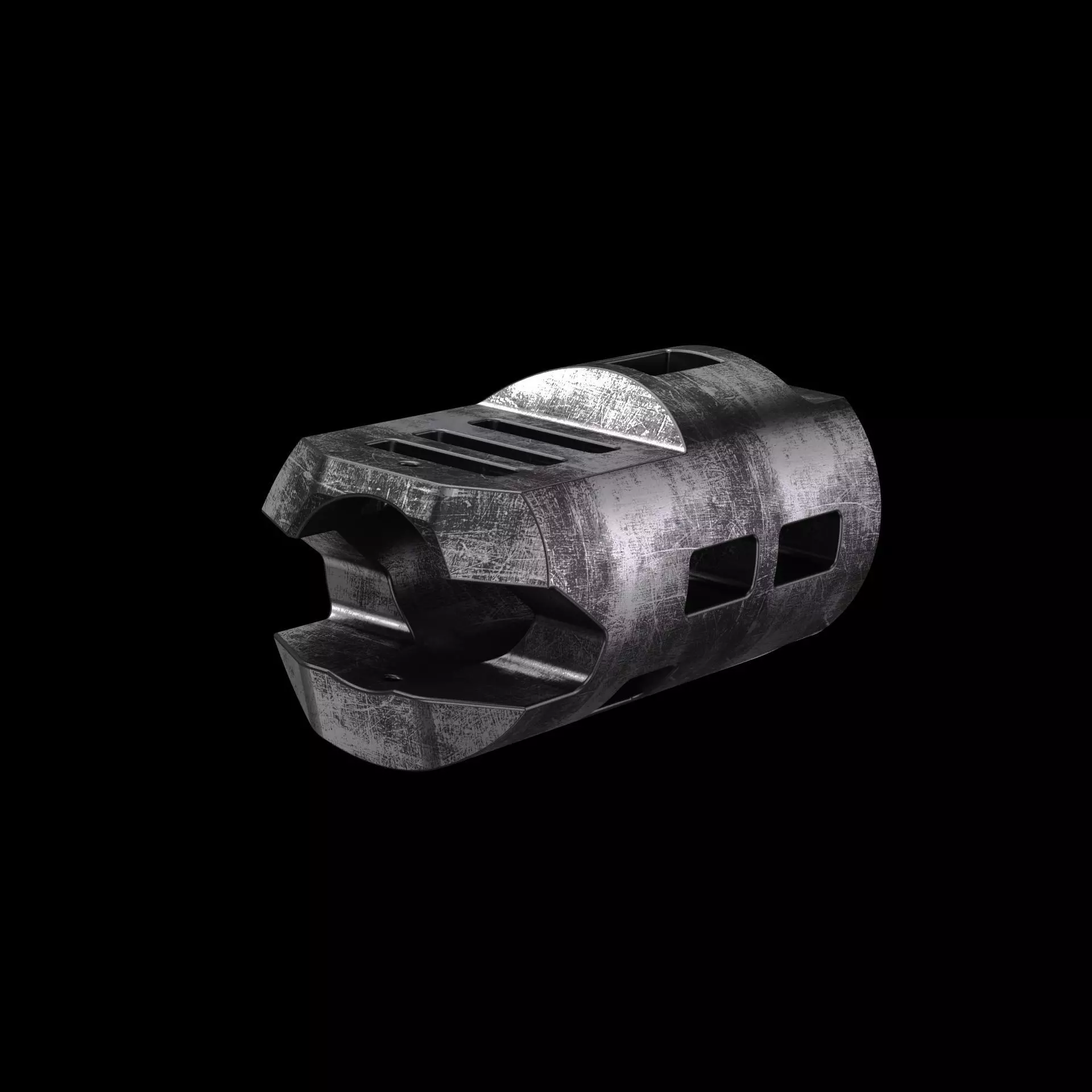 Muzzle brake technical part 3D model