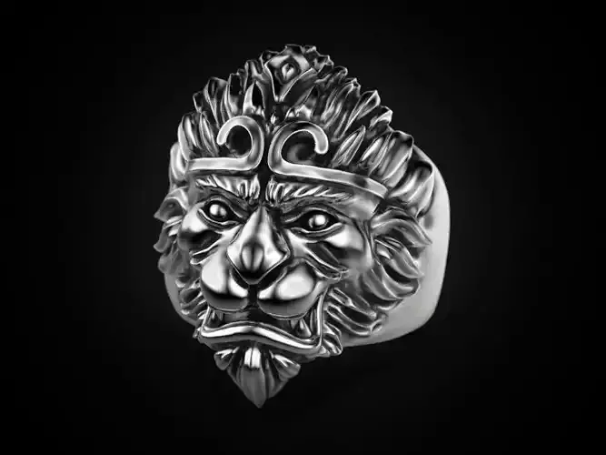 Lion king ring head 3D print model