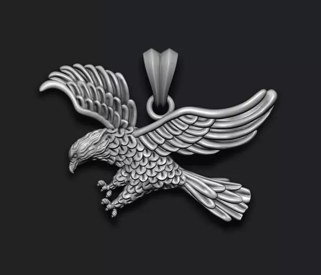 Eagle pendant 3D print model_0