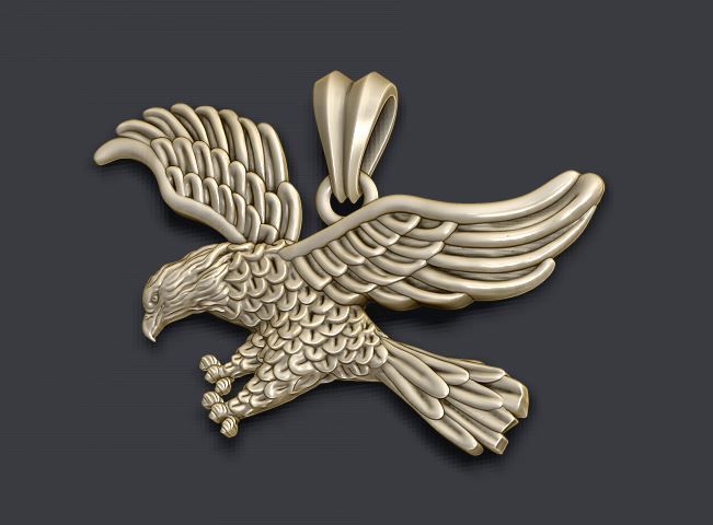 Eagle pendant 3D print model_1
