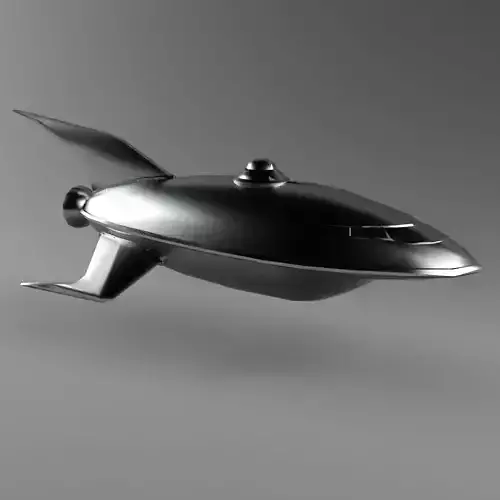 Spaceship Low Poly 3D Model Obj Fbx Max - 3D Low Poly Spacecraft 3D model