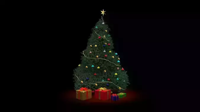 Christmas Tree Decorated 3D