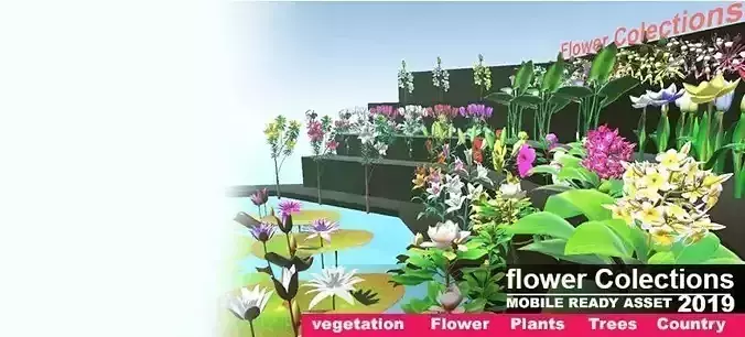 Cartoon Colections Flower Pack 2019 3D model