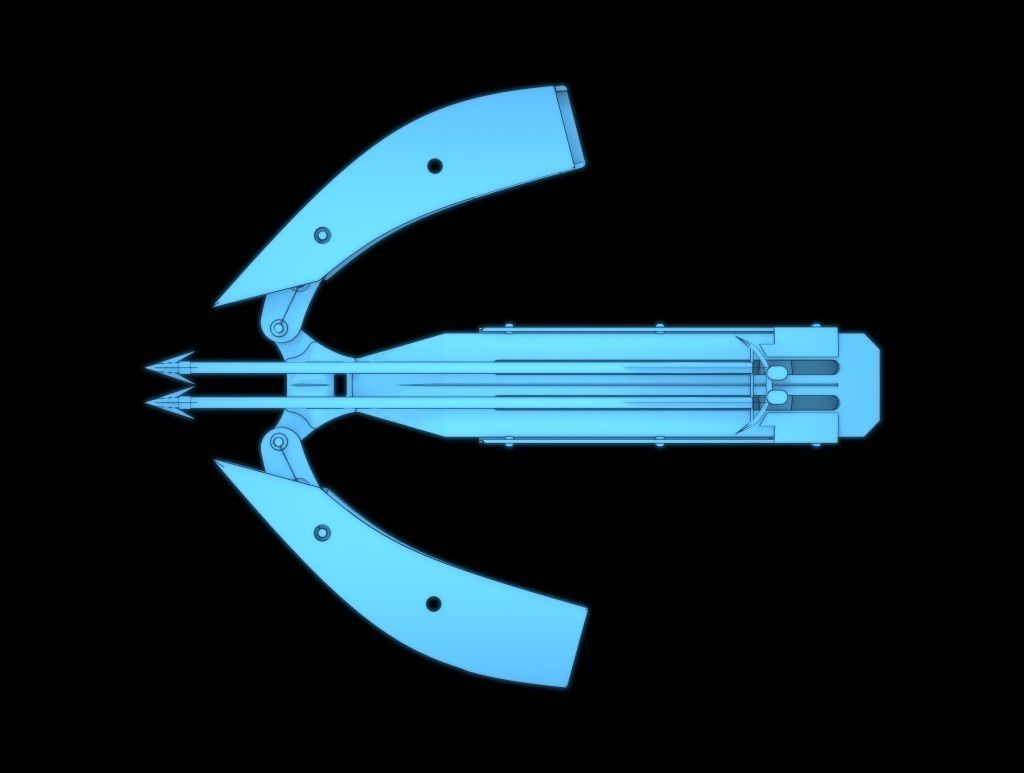 Hand held cross bow 3D model_1