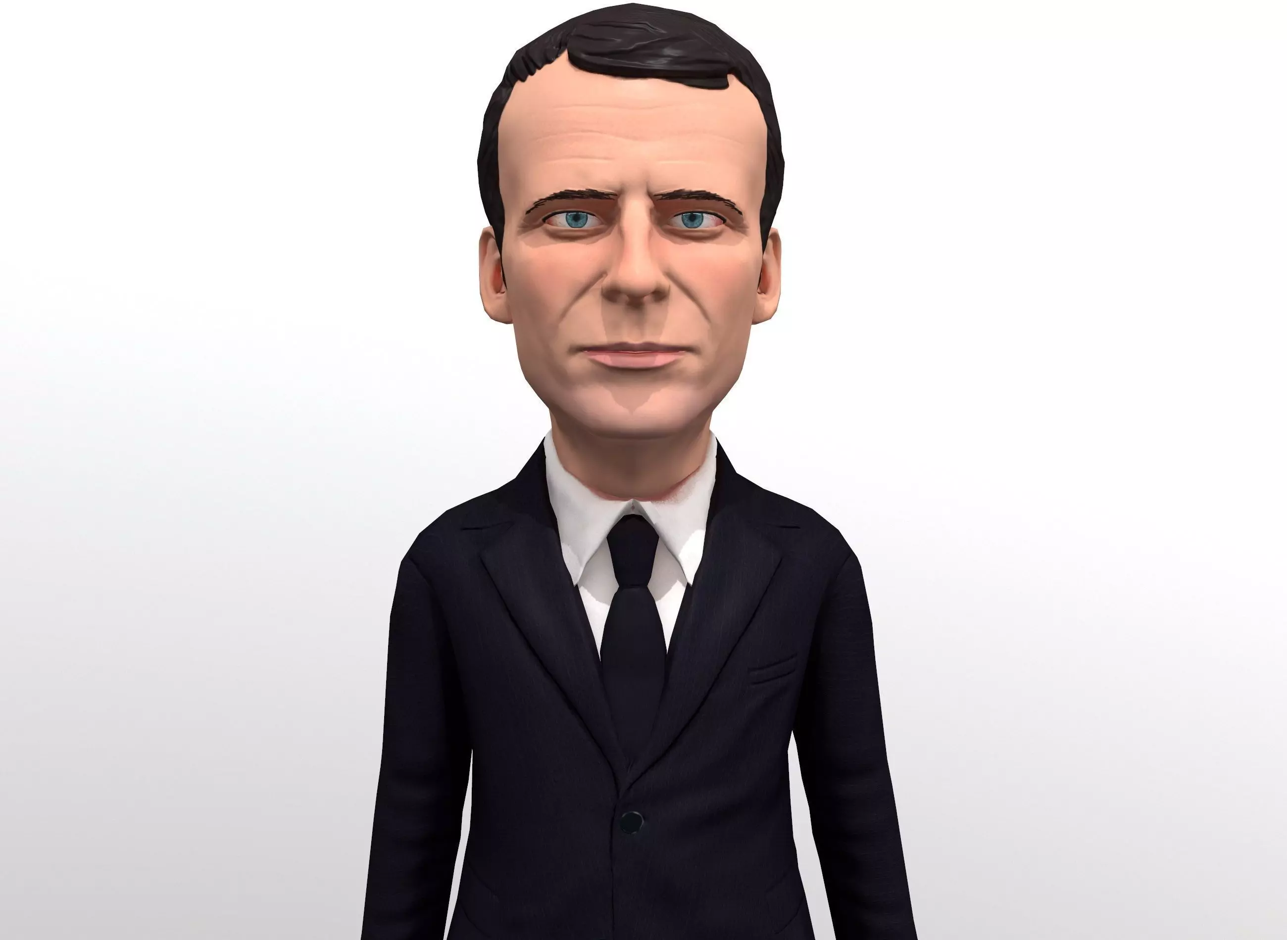 Macron stylized game ready 3D character Low-poly 3D model_0