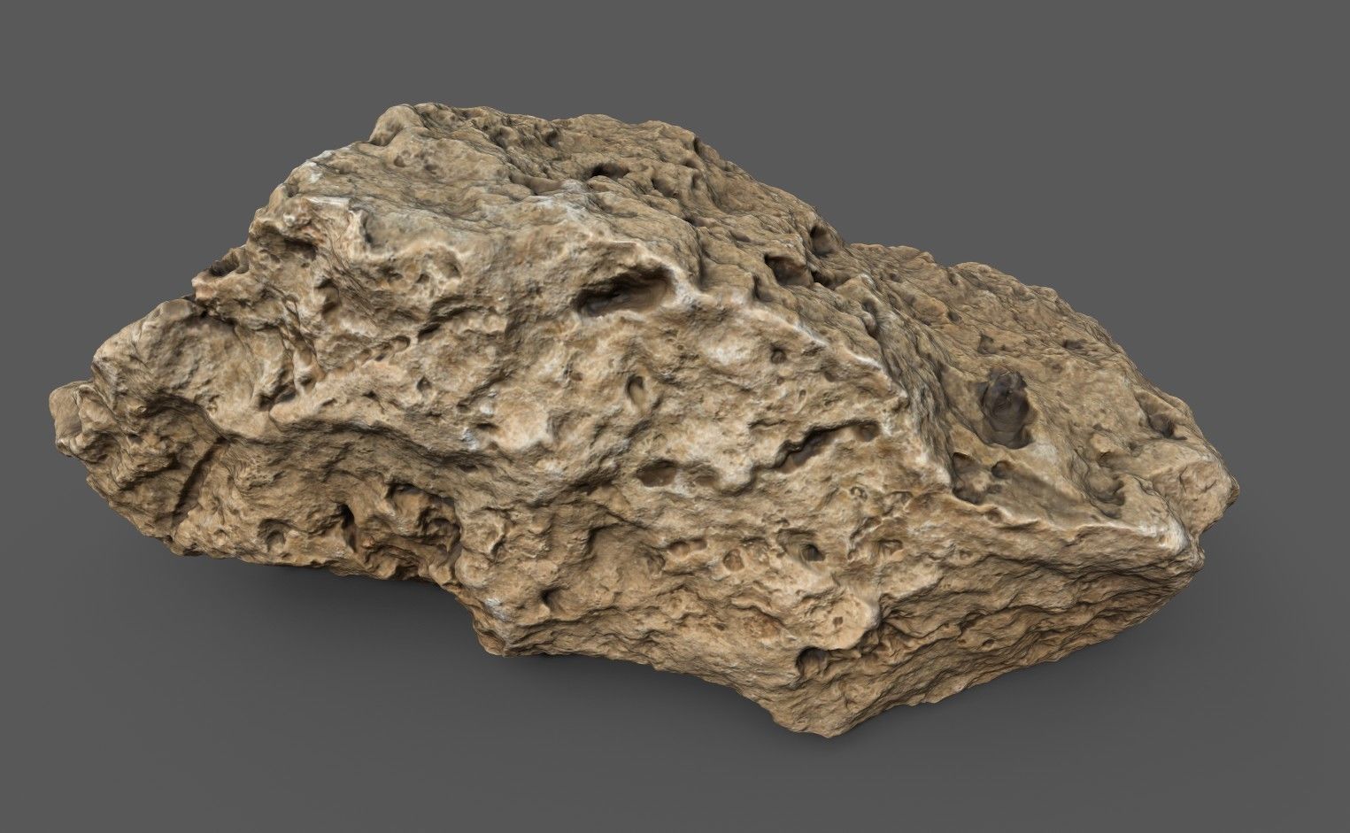 Dry Mud Stone Low-poly 3D model_6