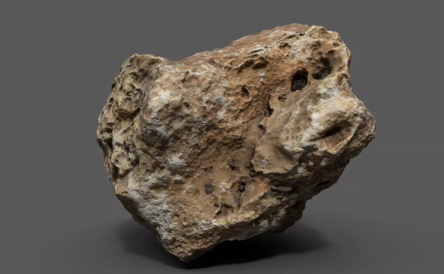 Dry Mud Stone Low-poly 3D model_0