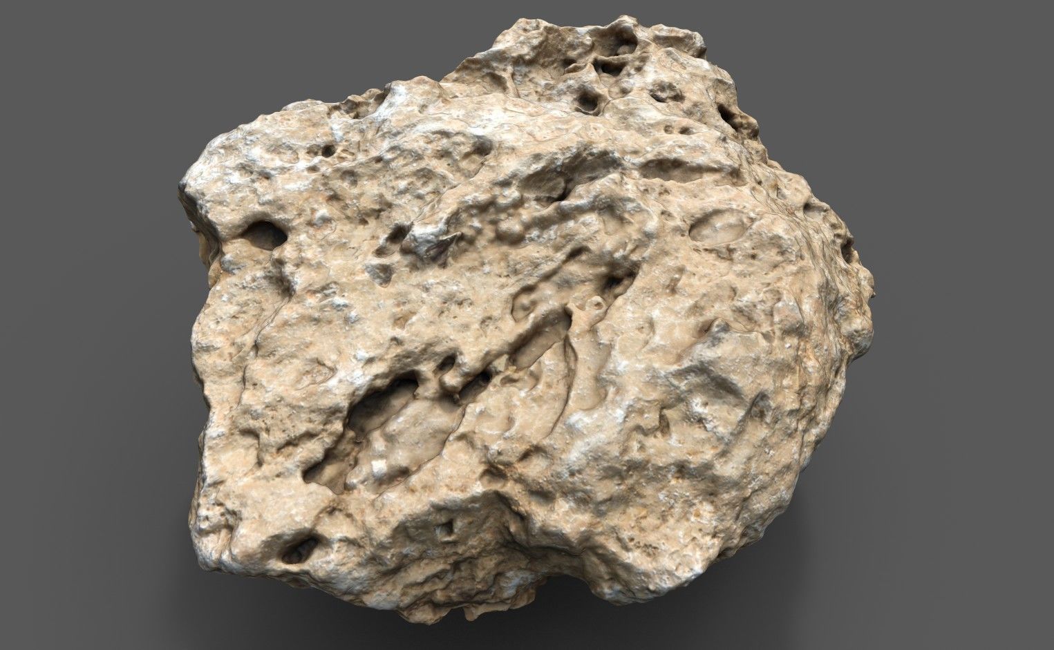 Dry Mud Stone Low-poly 3D model_1