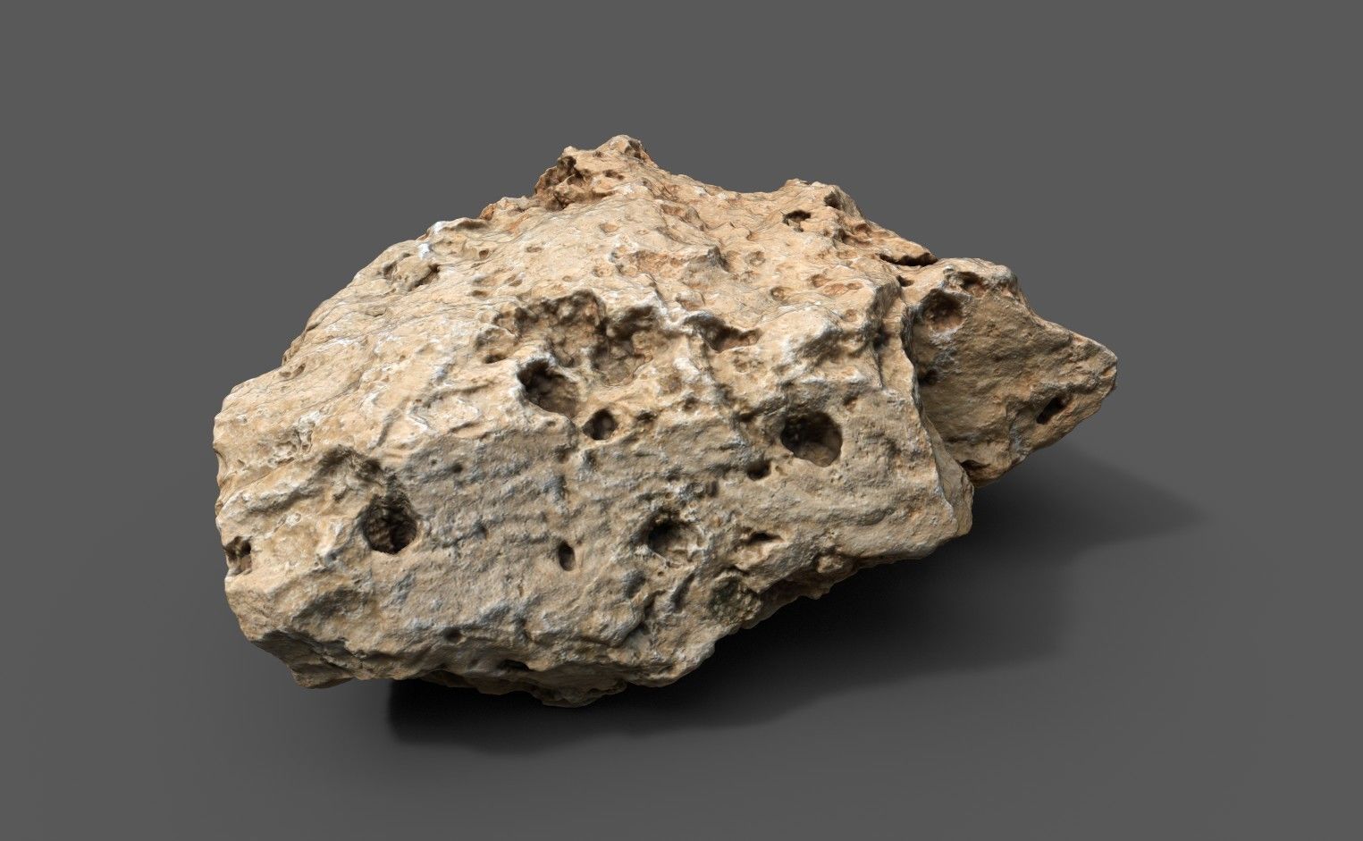 Dry Mud Stone Low-poly 3D model_7