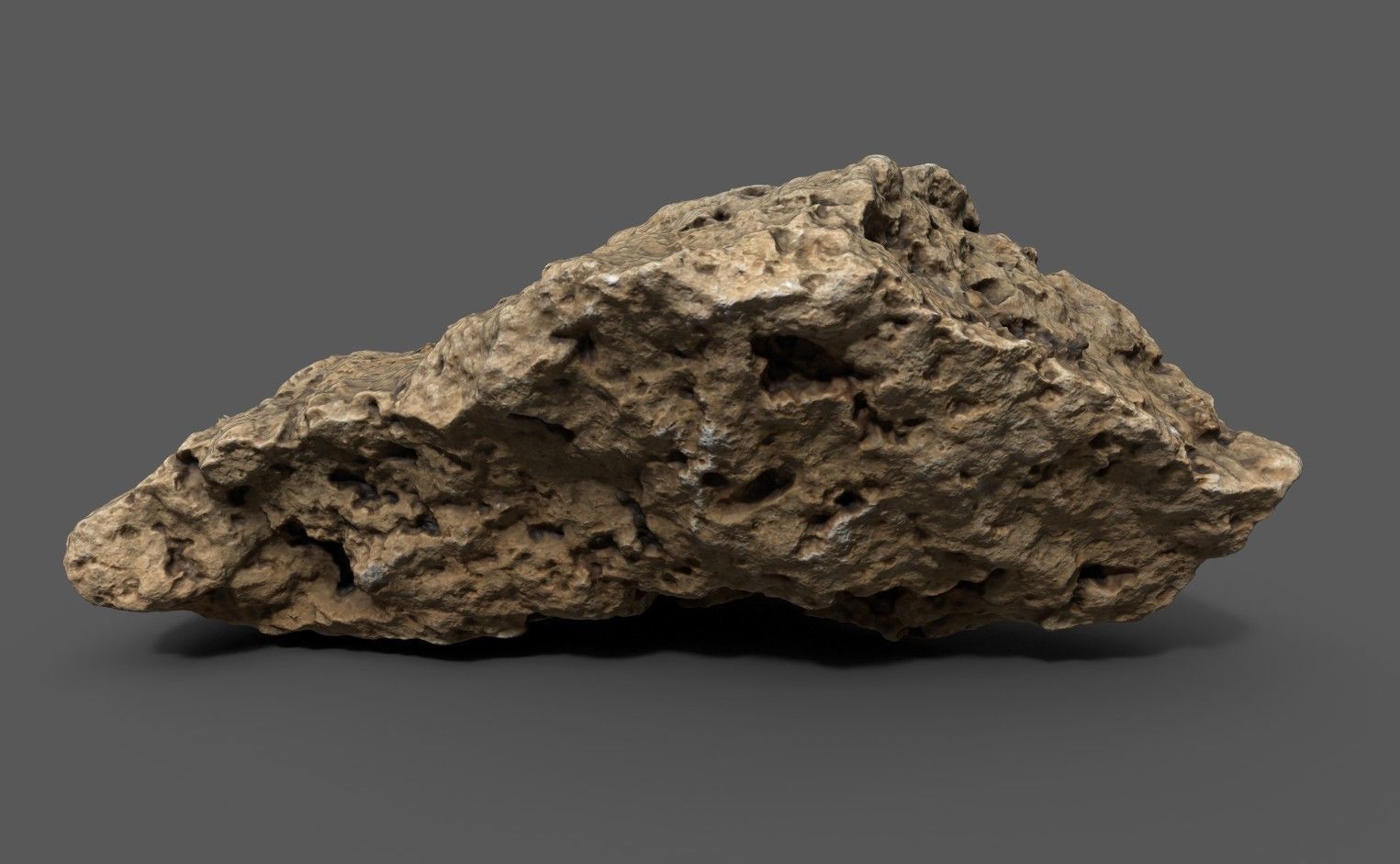 Dry Mud Stone Low-poly 3D model_5