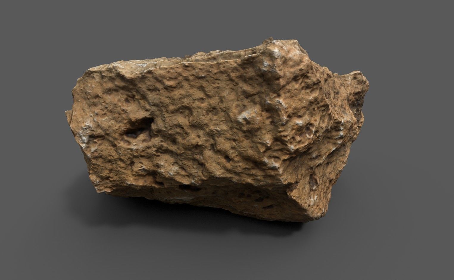 Dry Mud Stone Low-poly 3D model_4