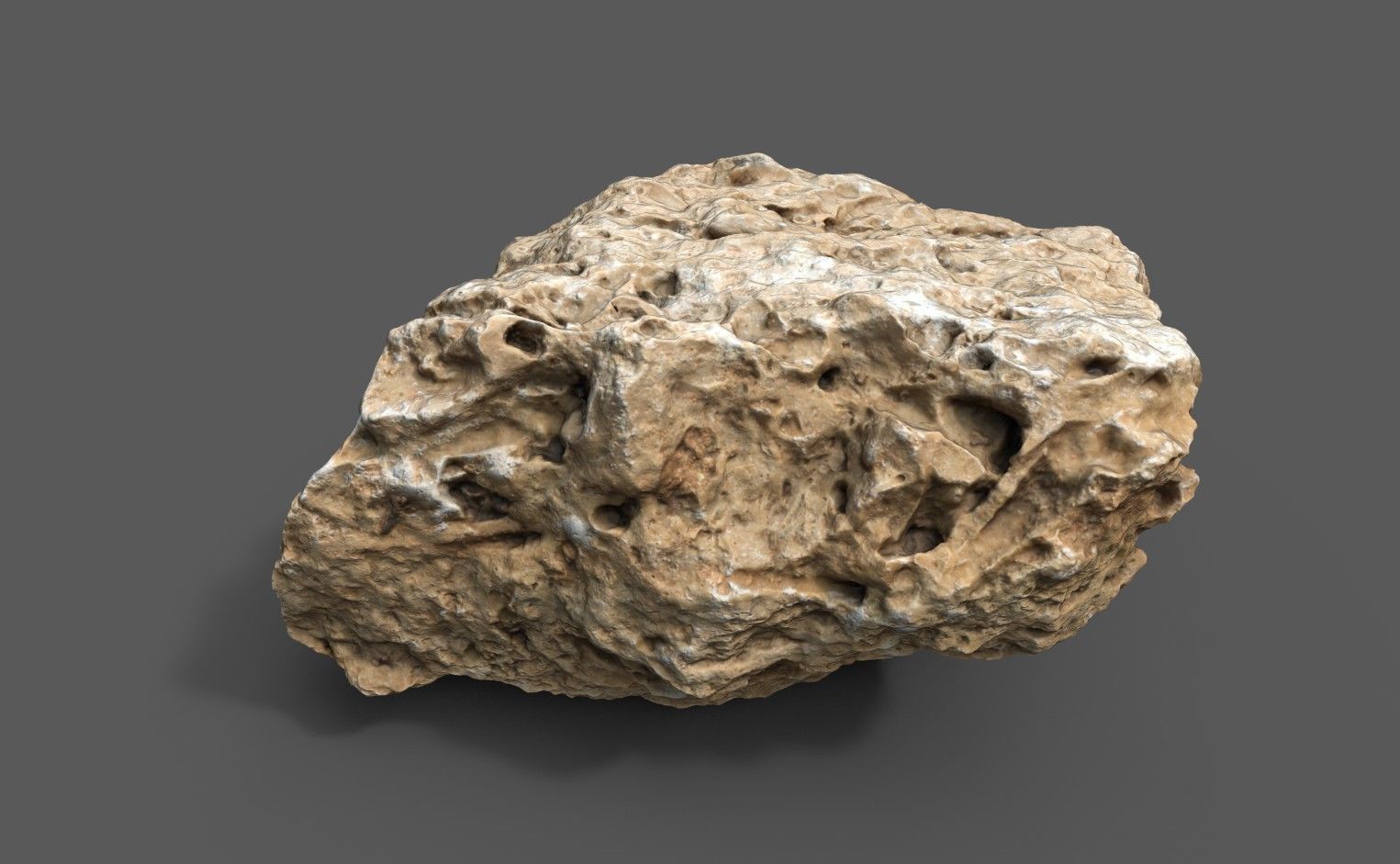 Dry Mud Stone Low-poly 3D model_9
