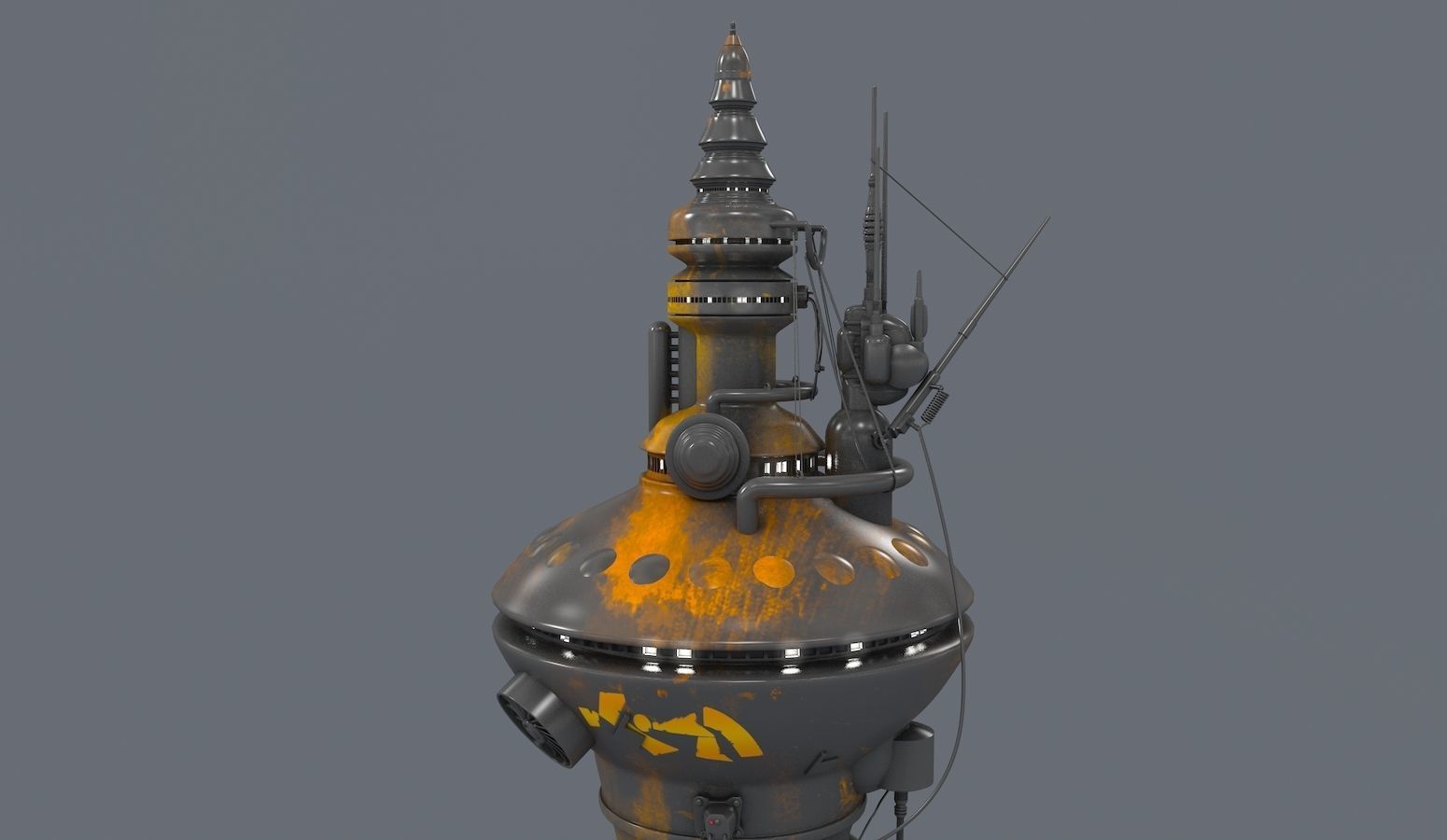 Radio Tower 2076 3D model_2
