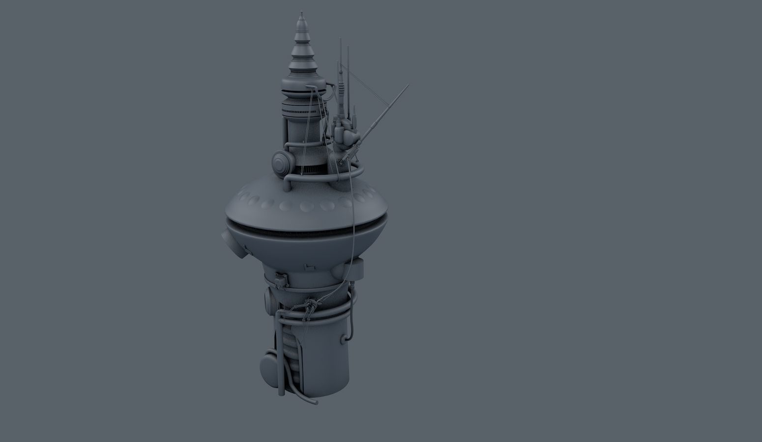 Radio Tower 2076 3D model_6