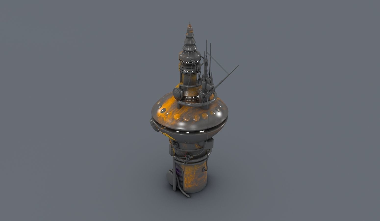Radio Tower 2076 3D model_3