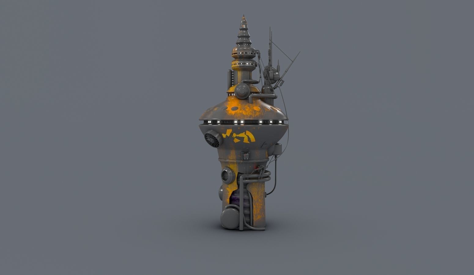 Radio Tower 2076 3D model_1