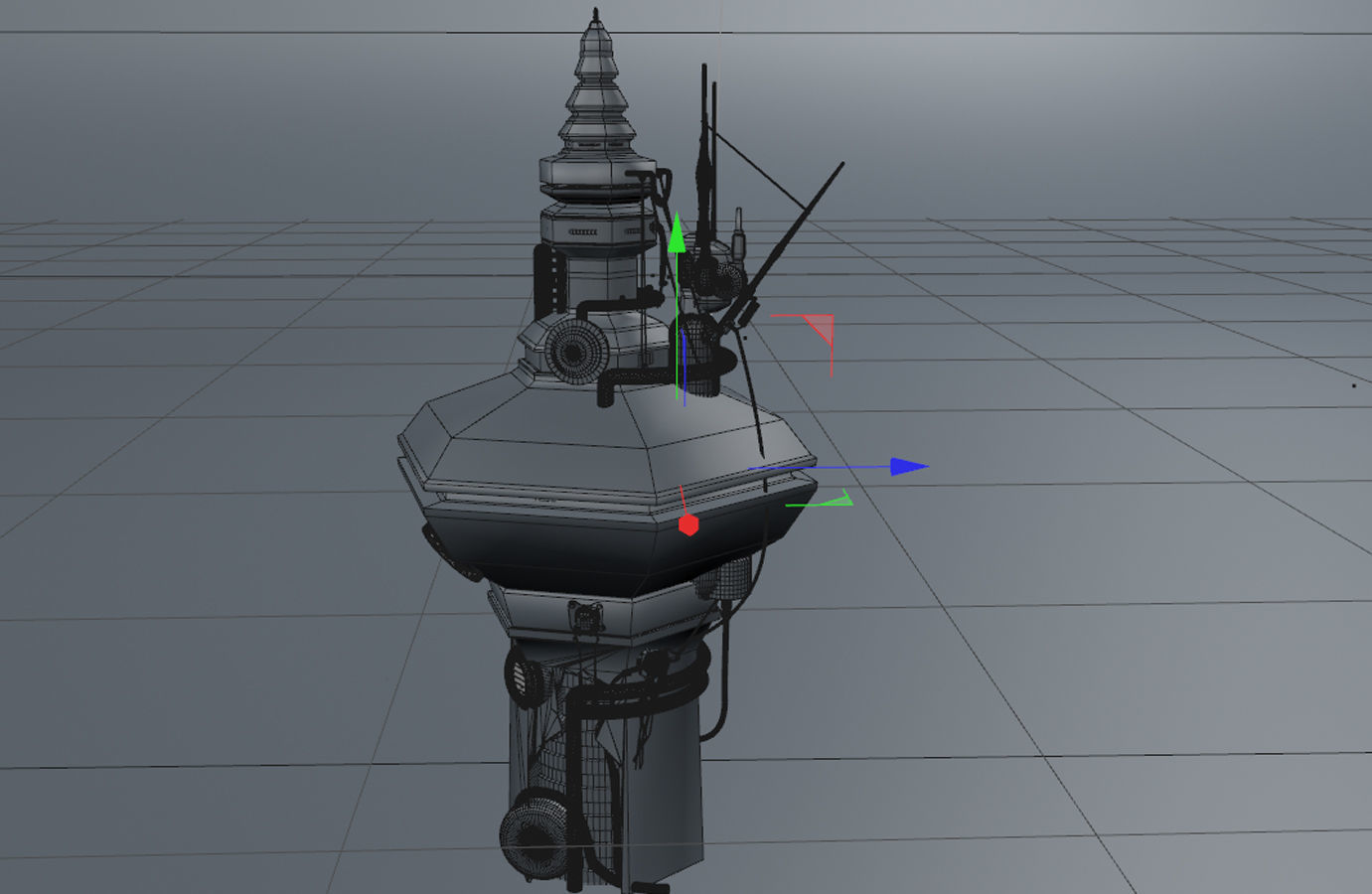 Radio Tower 2076 3D model_7