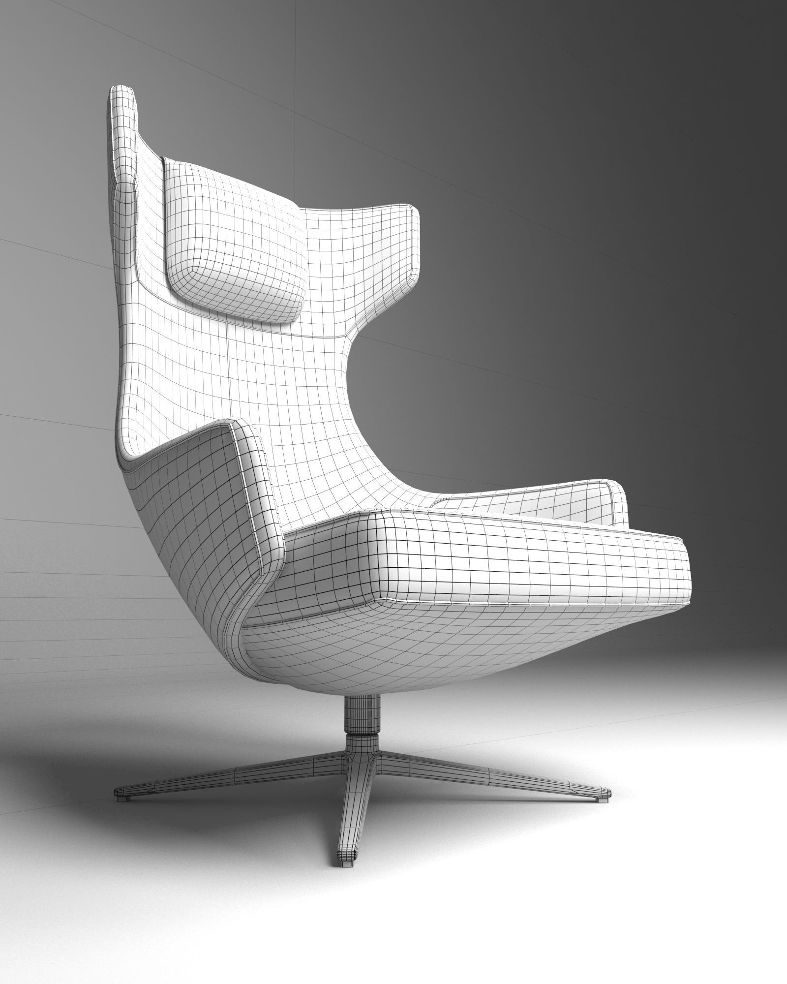 Grand Repos Lounge Chair by Antonio Citterio 3D model_7