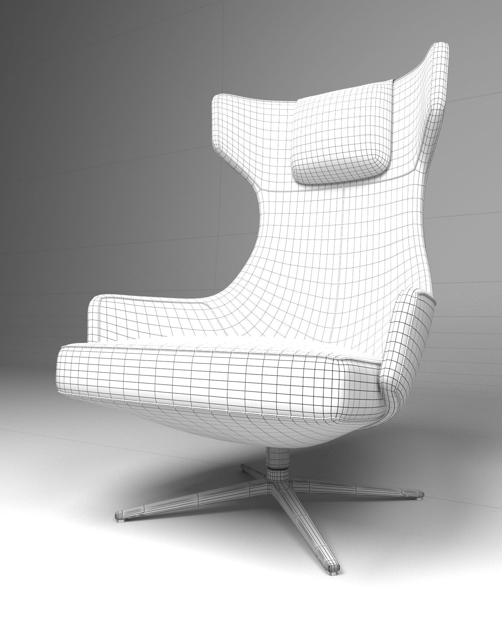 Grand Repos Lounge Chair by Antonio Citterio 3D model_5