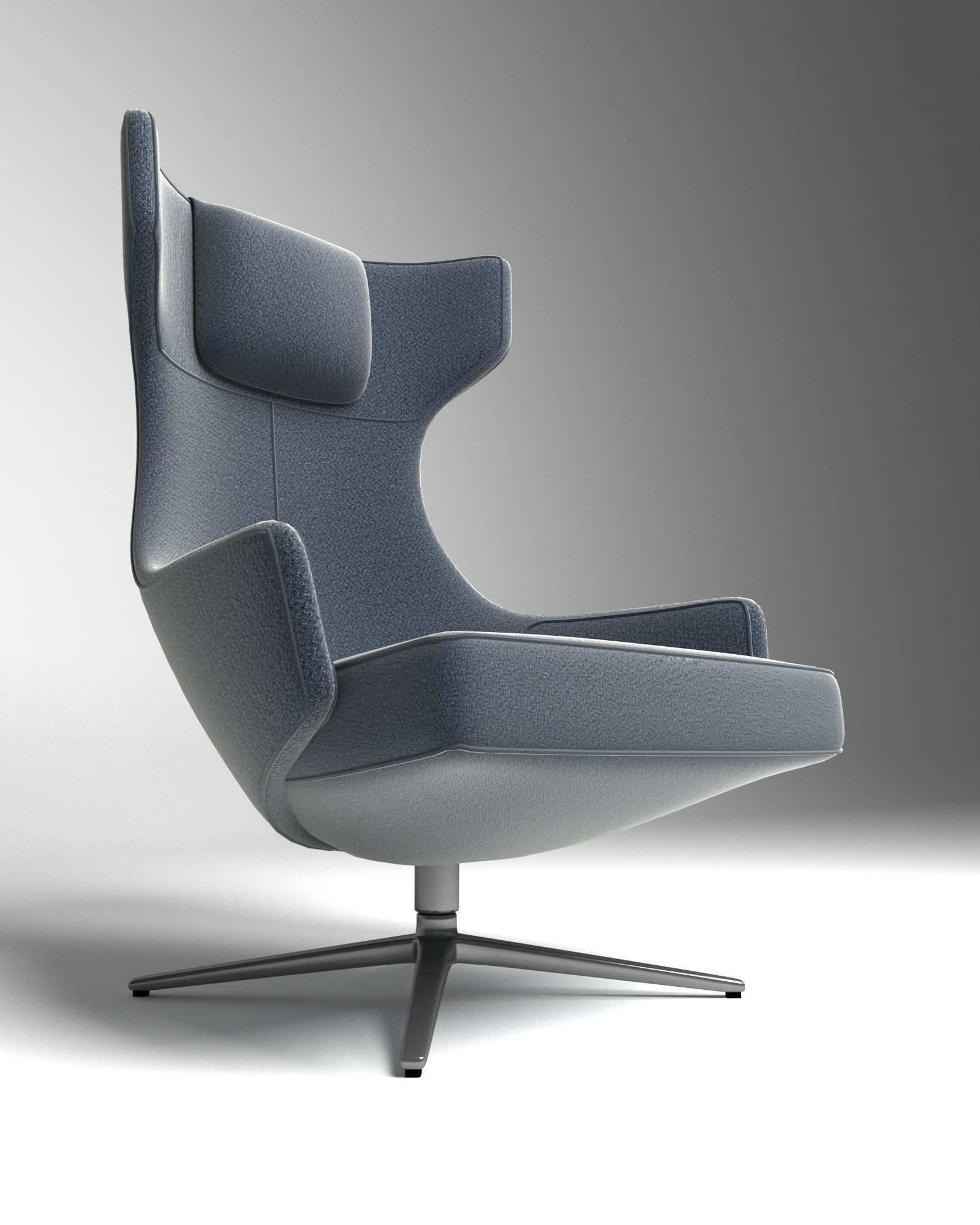 Grand Repos Lounge Chair by Antonio Citterio 3D model_2