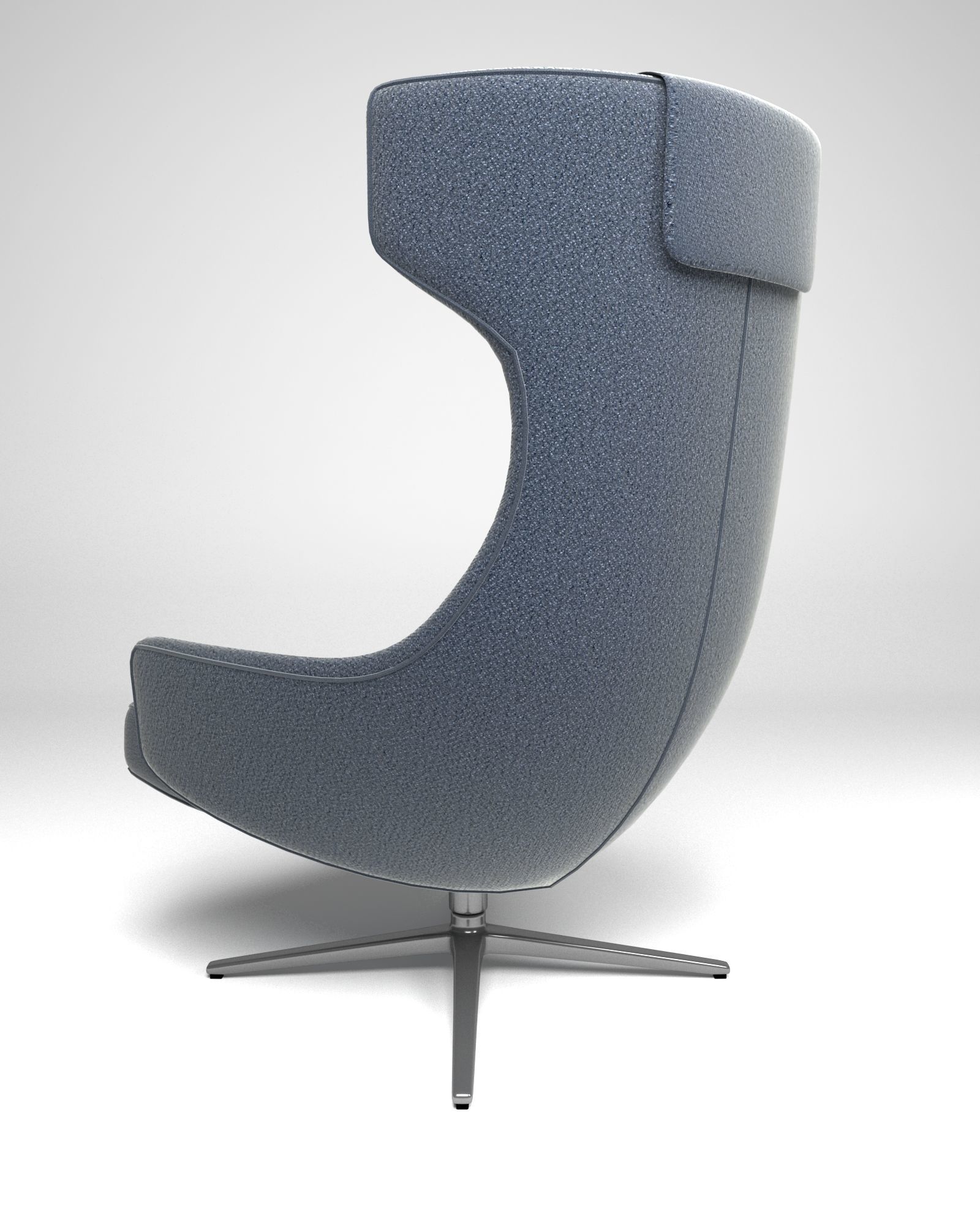 Grand Repos Lounge Chair by Antonio Citterio 3D model_3