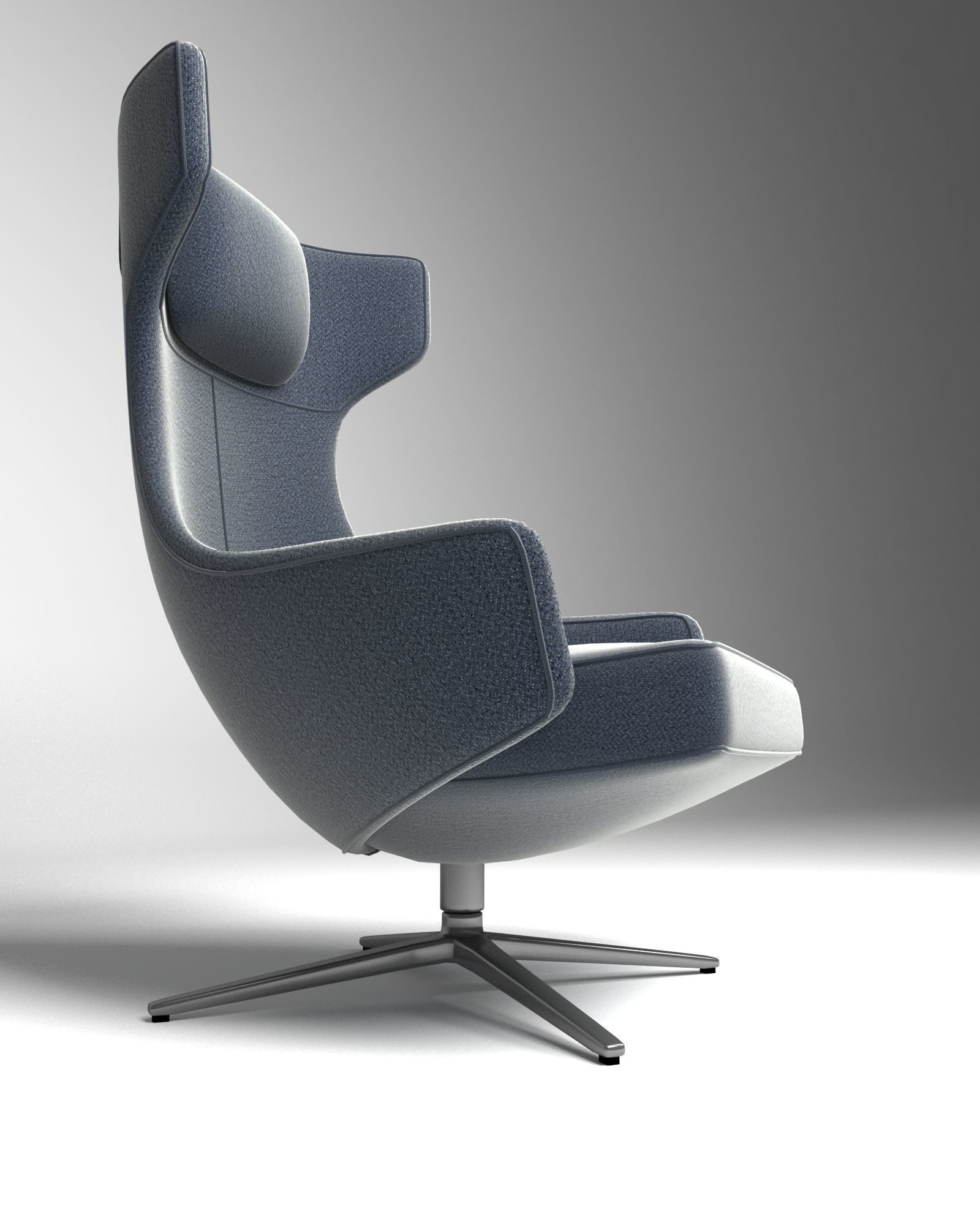 Grand Repos Lounge Chair by Antonio Citterio 3D model_4