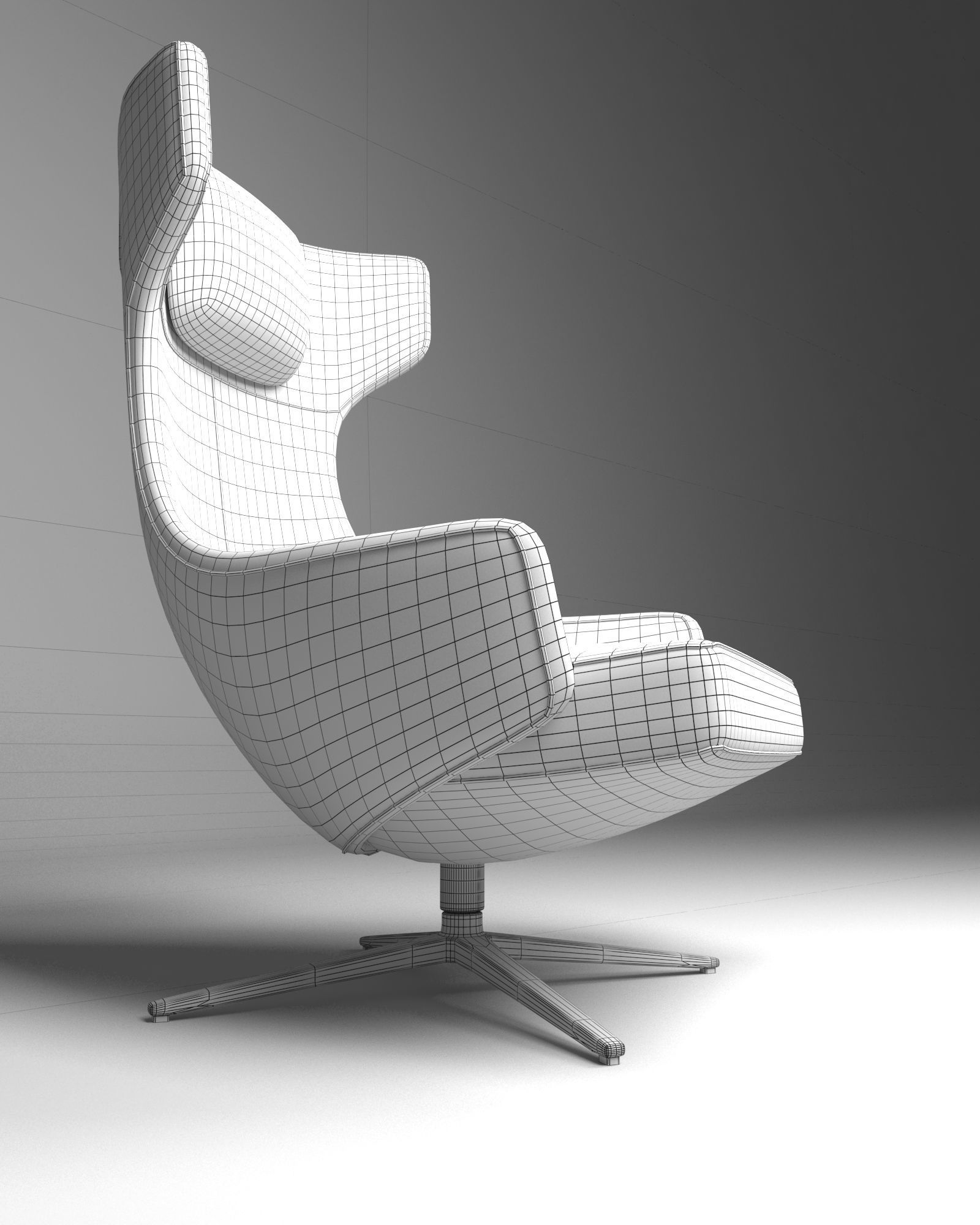 Grand Repos Lounge Chair by Antonio Citterio 3D model_9